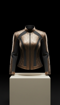 Structured Jacket with Metallic Accents