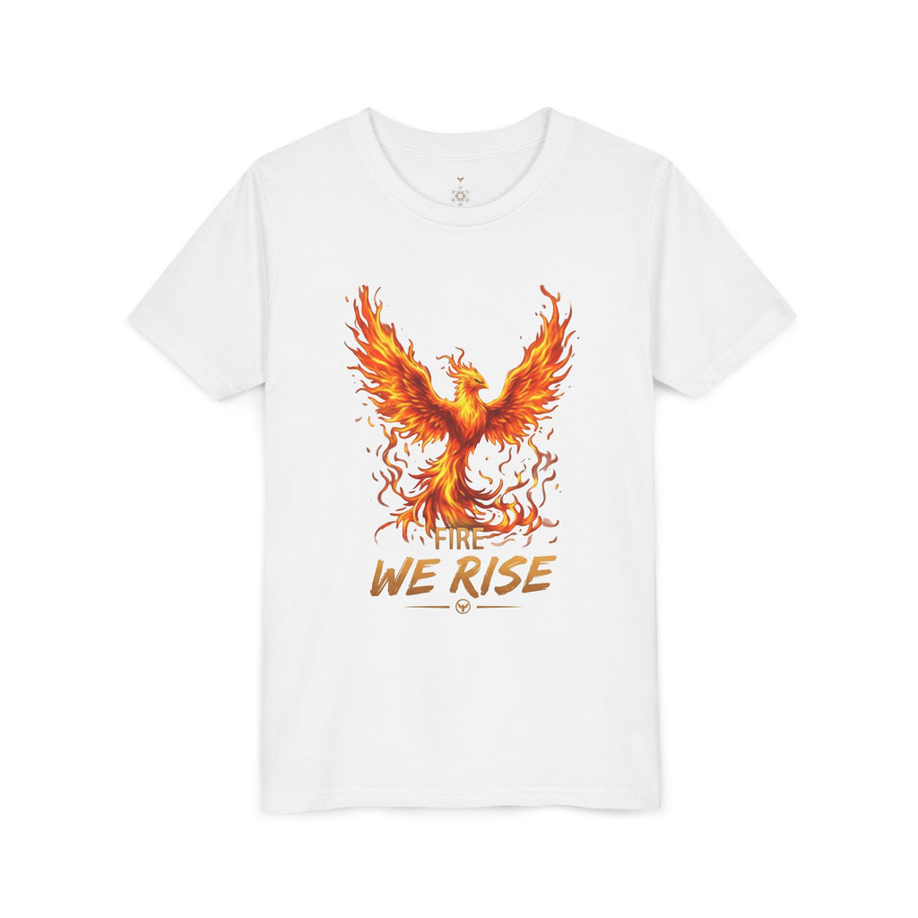 Youth Phoenix Tee — "Fire We Rise" Inspirational Kids T-Shirt