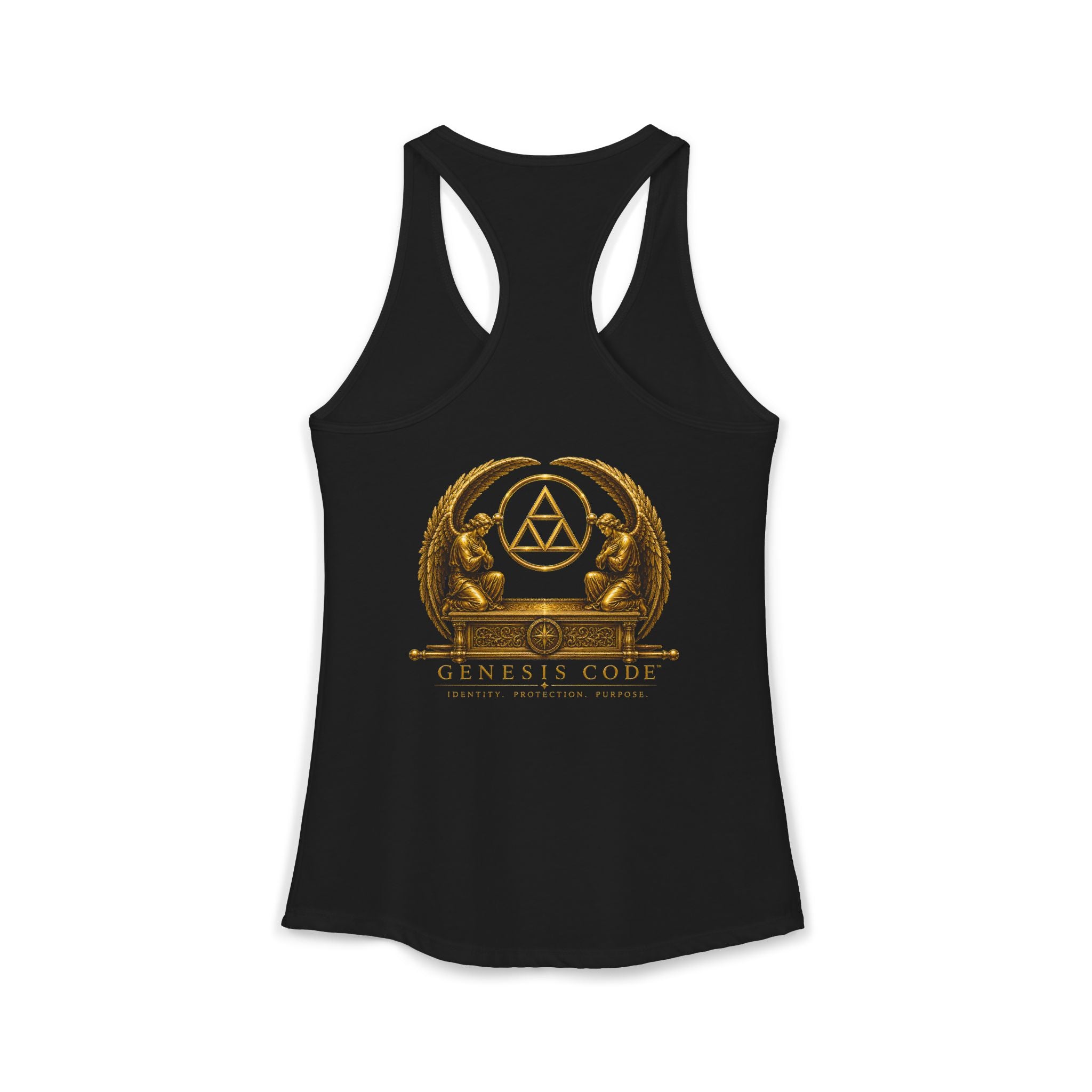 Genesis Code HALO™ Racerback Tank – Black & Gold Edition