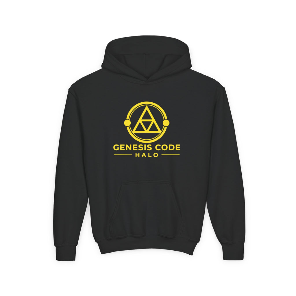 Youth Hoodie — Genesis Code Halo Logo (Yellow)