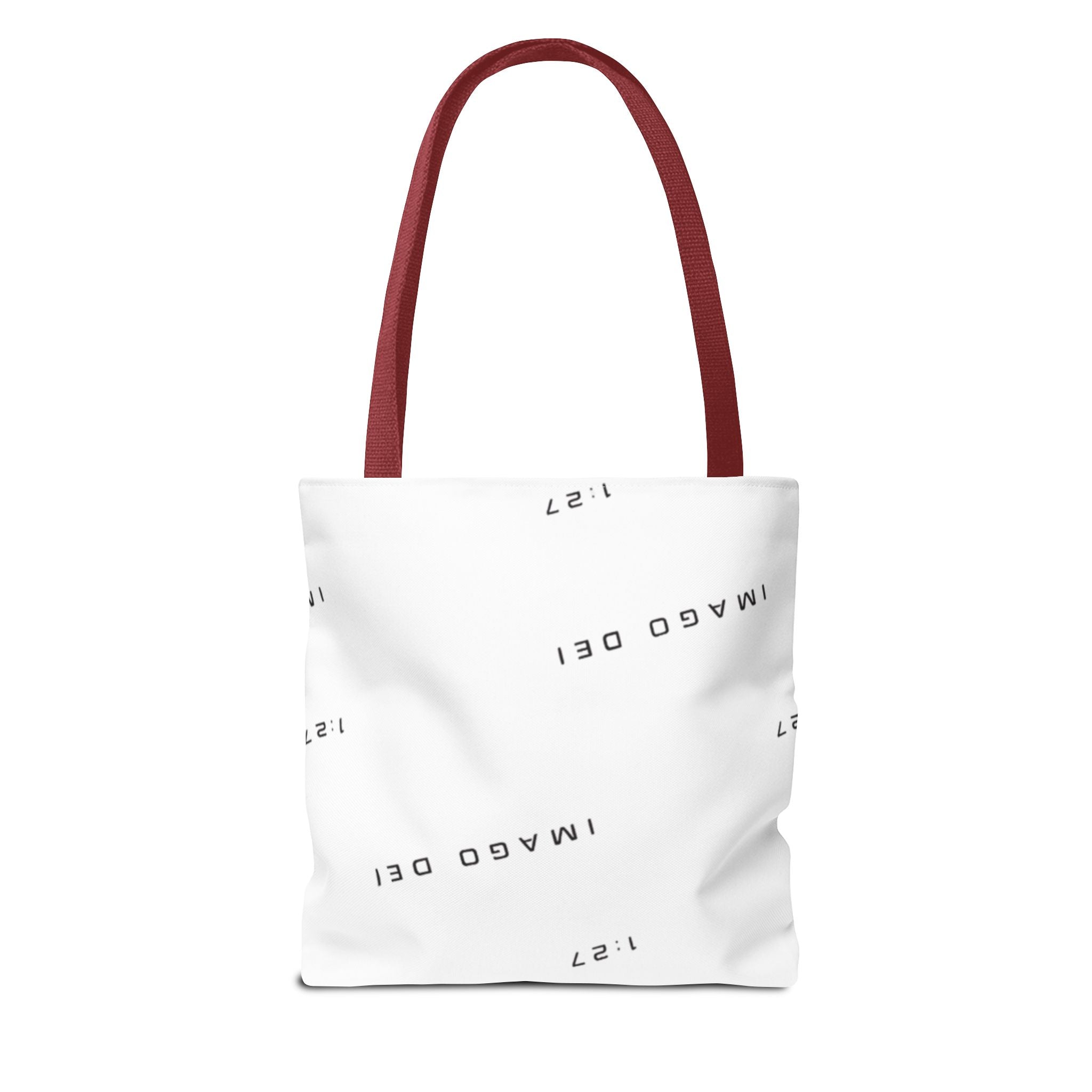 Imago Dei Accesories White Tote Bag — Minimalist Faith-Inspired Canvas Carryall