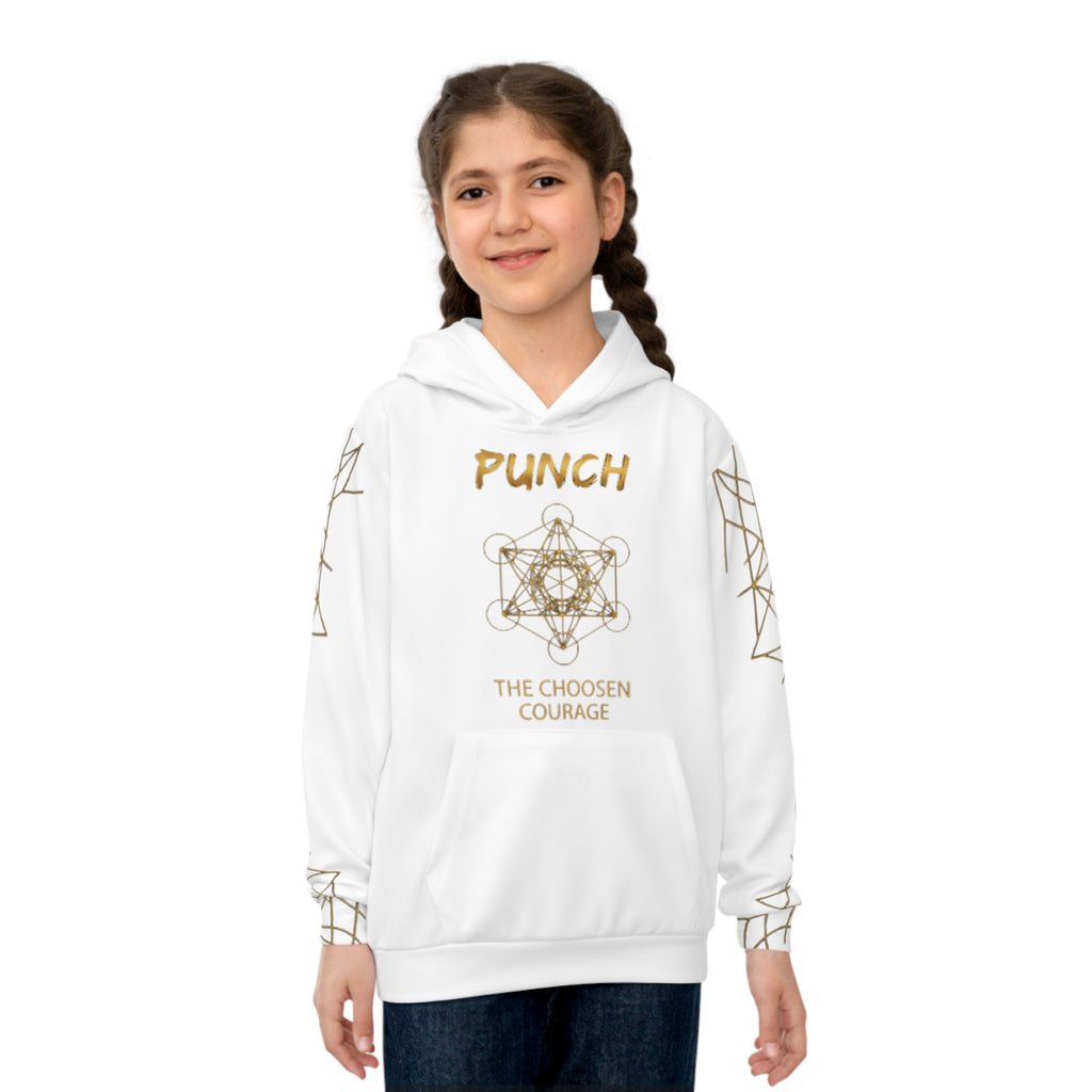 Punch Monkey Kids Hoodie — 'Punch: The Chosen Courage' Cute Monkey Graphic Pullover for Children