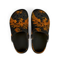 Kids Black & Orange Phoenix Flame 'We Rise' EVA Clogs