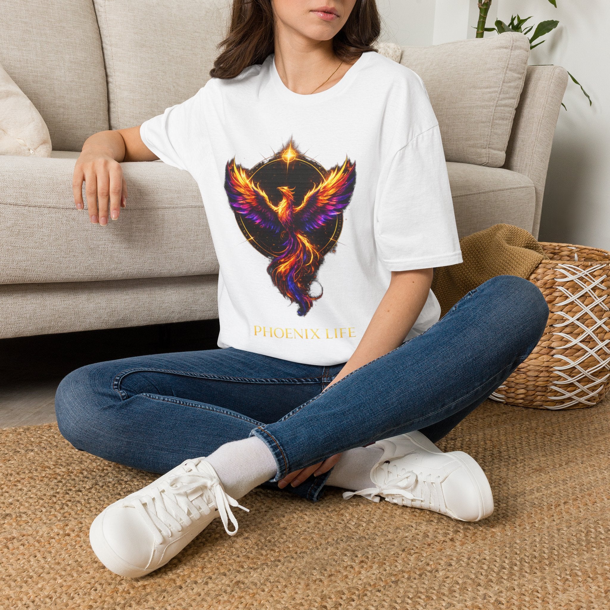 "Phoenix Life — Rise Graphic Tee | White"