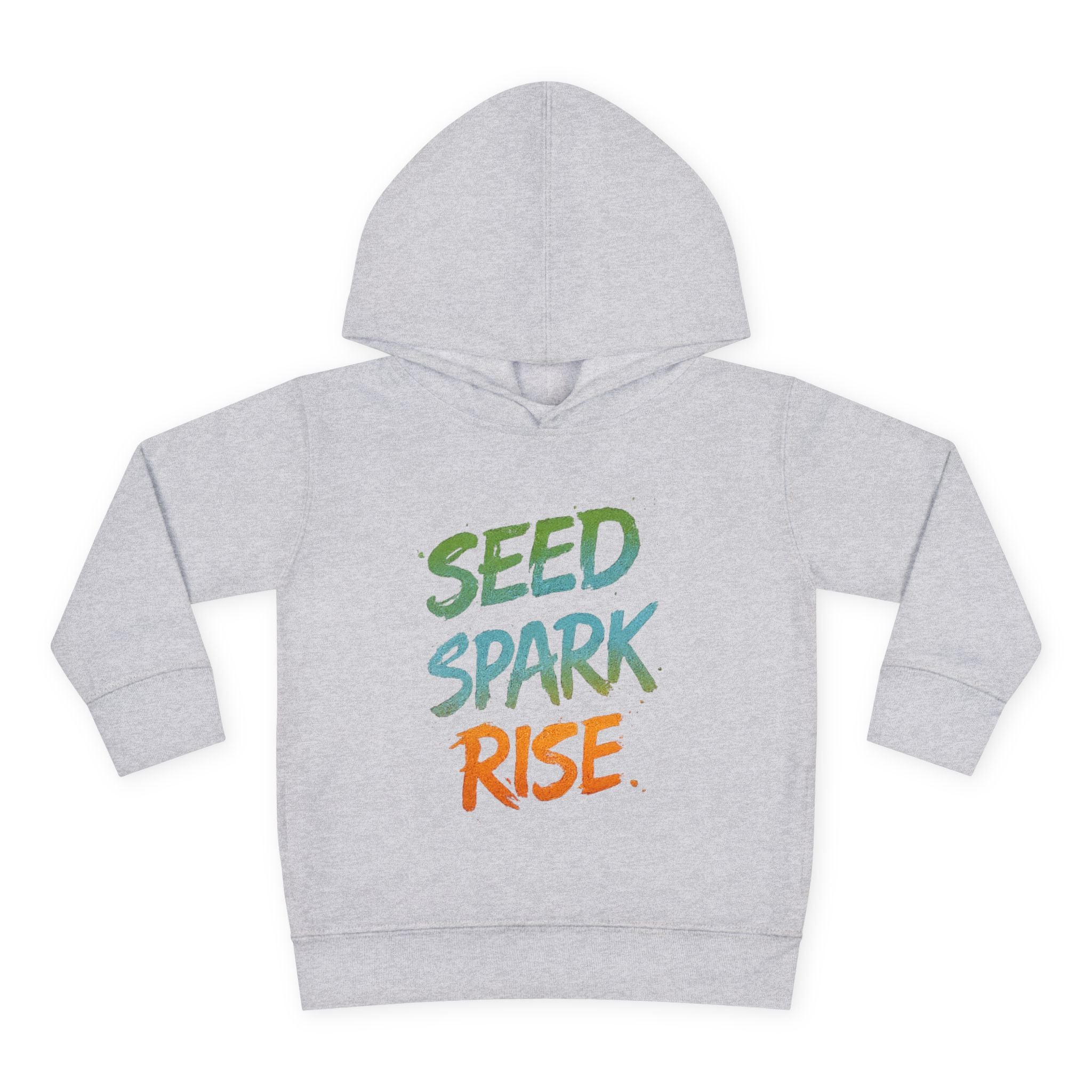 Toddler Hoodie – "Seed Spark Rise" Inspirational Pullover