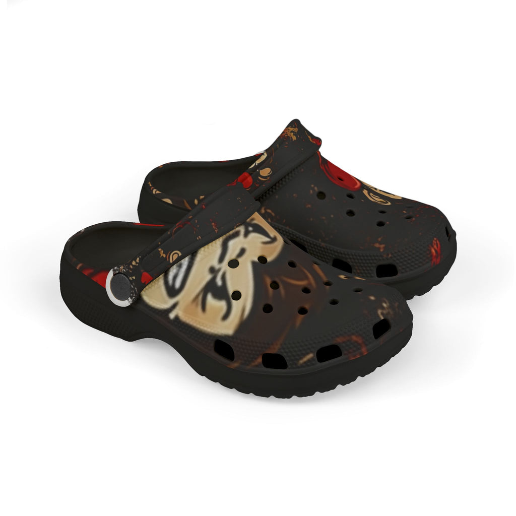 Kids Monkey Print EVA Foam Clogs – Cute Cartoon Animal Slip-On Shoes