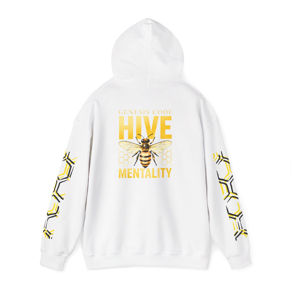 Genesis Code Hive Mentality Hoodie — Bee Graphic Hooded Sweatshirt