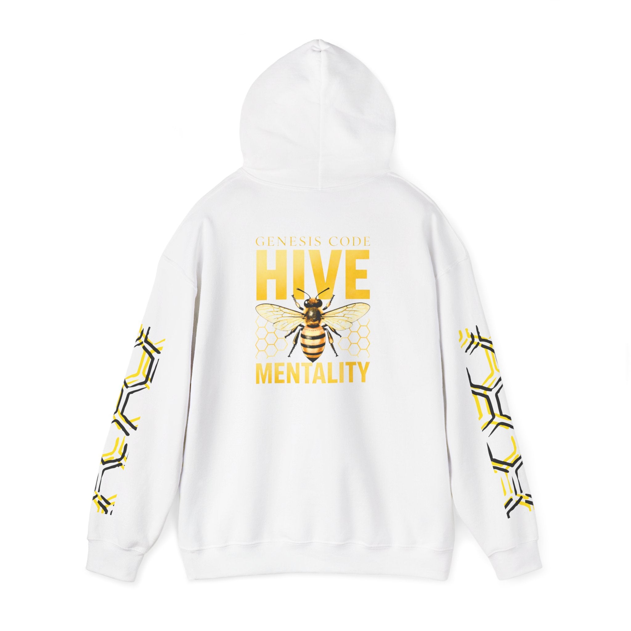 Genesis Code Hive Mentality Hoodie — Bee Graphic Hooded Sweatshirt