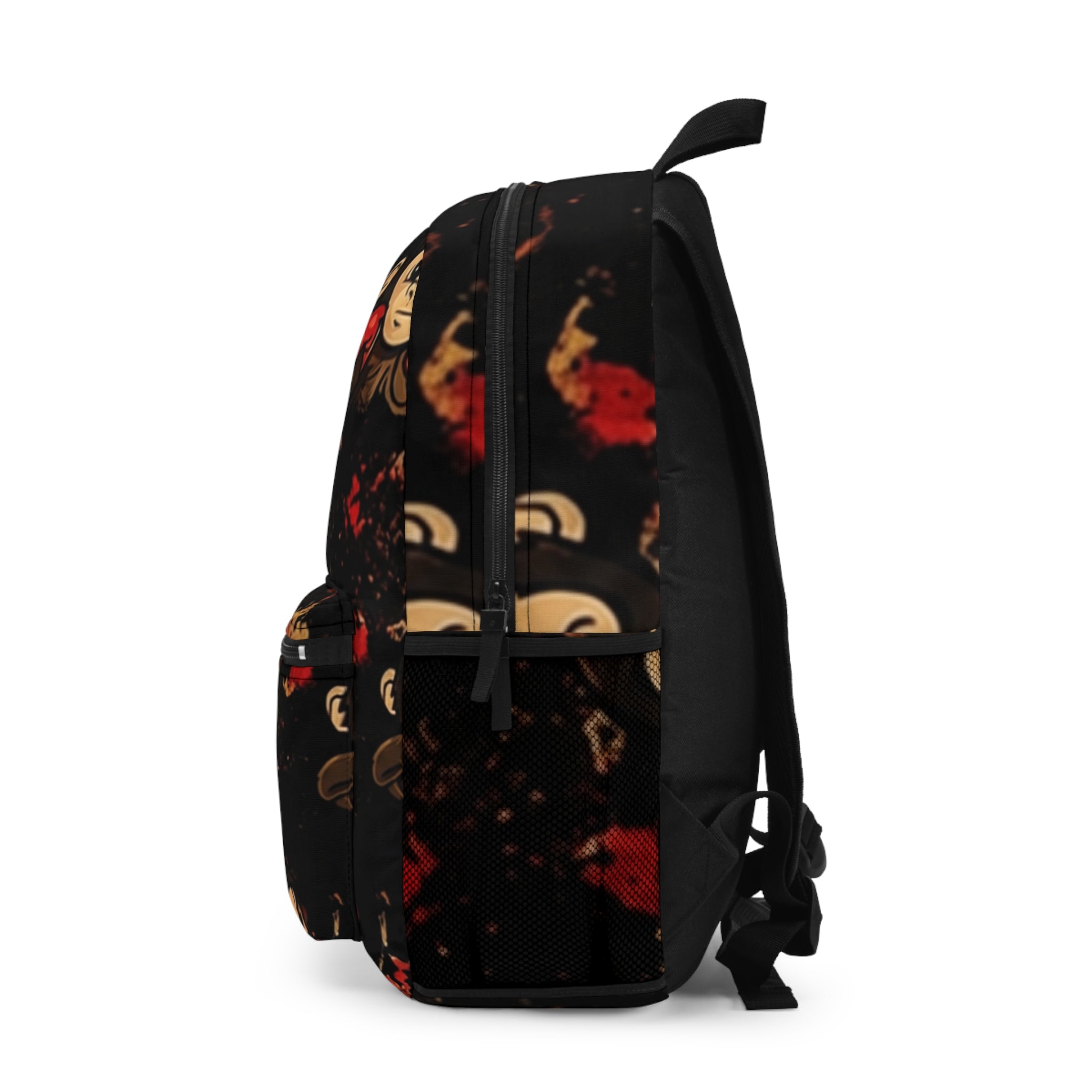 Courage Over Fear Backpack — Motivational Monkey Print School Bag