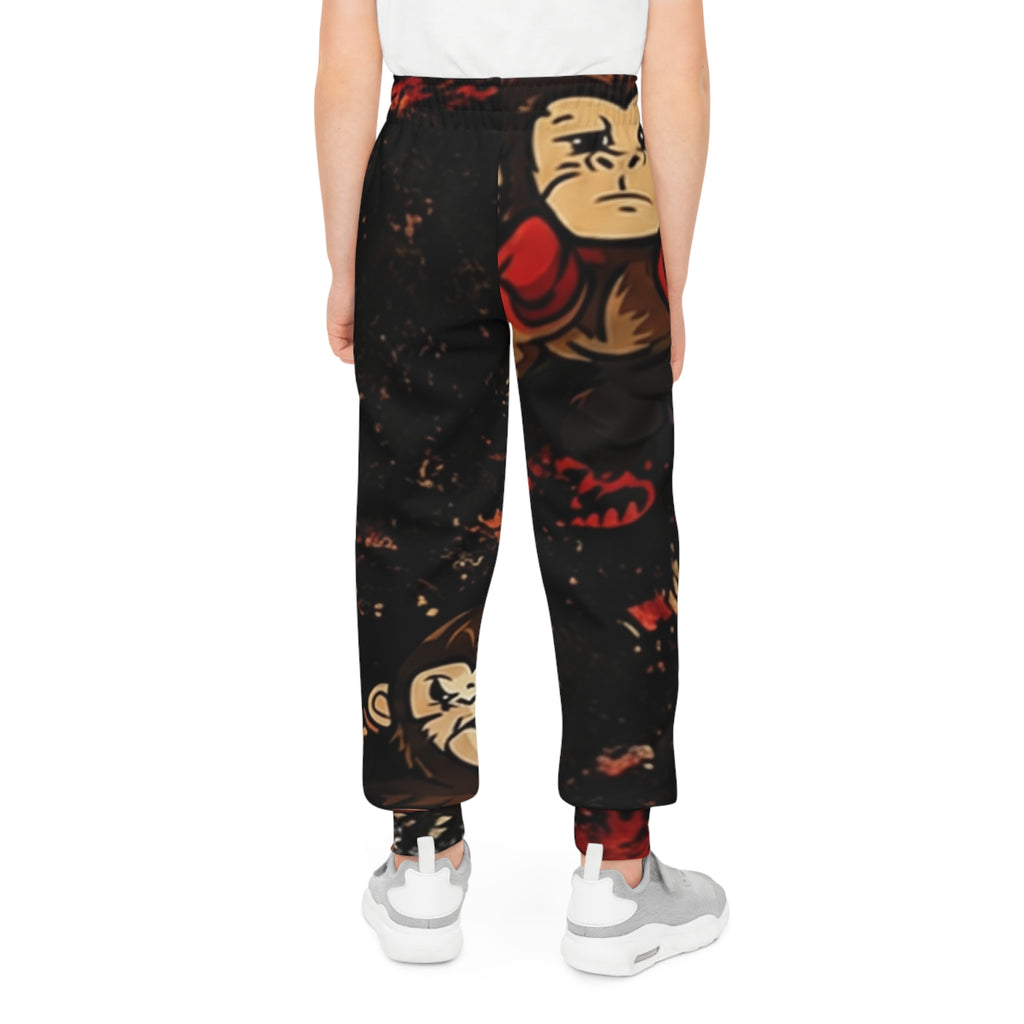 'Punch Monkey' Boxer Youth Joggers – Kids All-Over-Print Athletic Pants