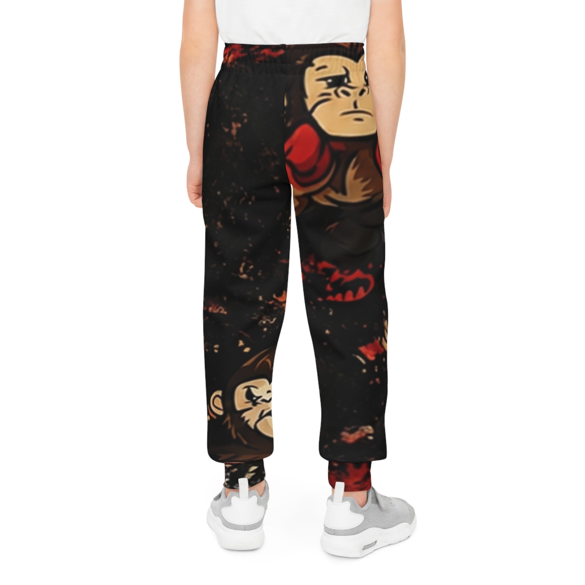 'Punch Monkey' Boxer Youth Joggers – Kids All-Over-Print Athletic Pants