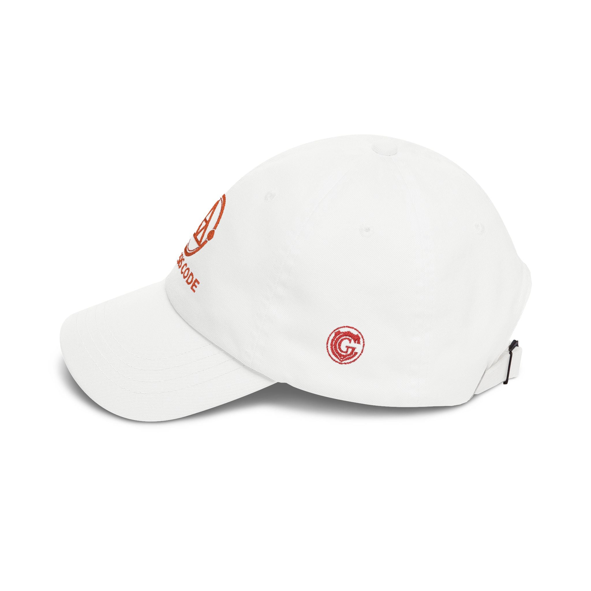 Genesis Code Halo (WHITE) - Red Embroidered Dad Cap