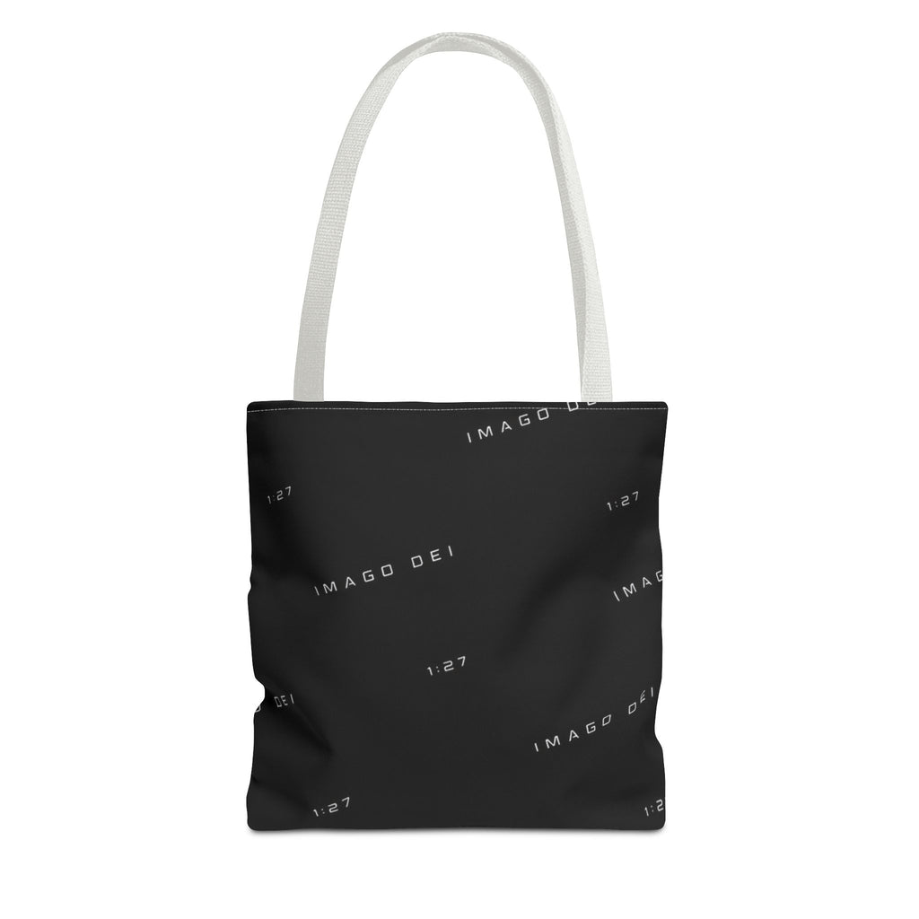 IMAGO DEI Black Tote Bag -Minimalist Faith-Inspired Canvas Carryall (Freedom Collection)