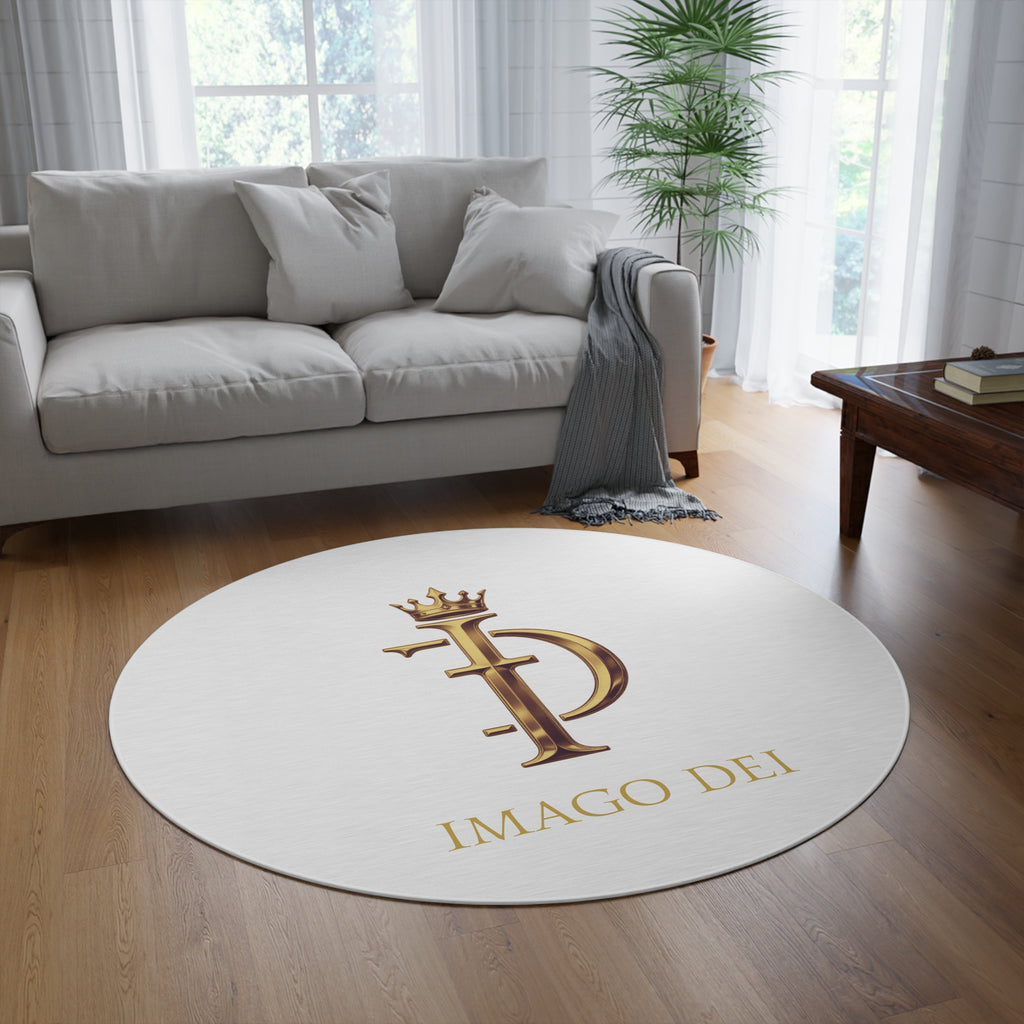 Gold Crown Monogram "Imago Dei" - Decorative Floor Mat