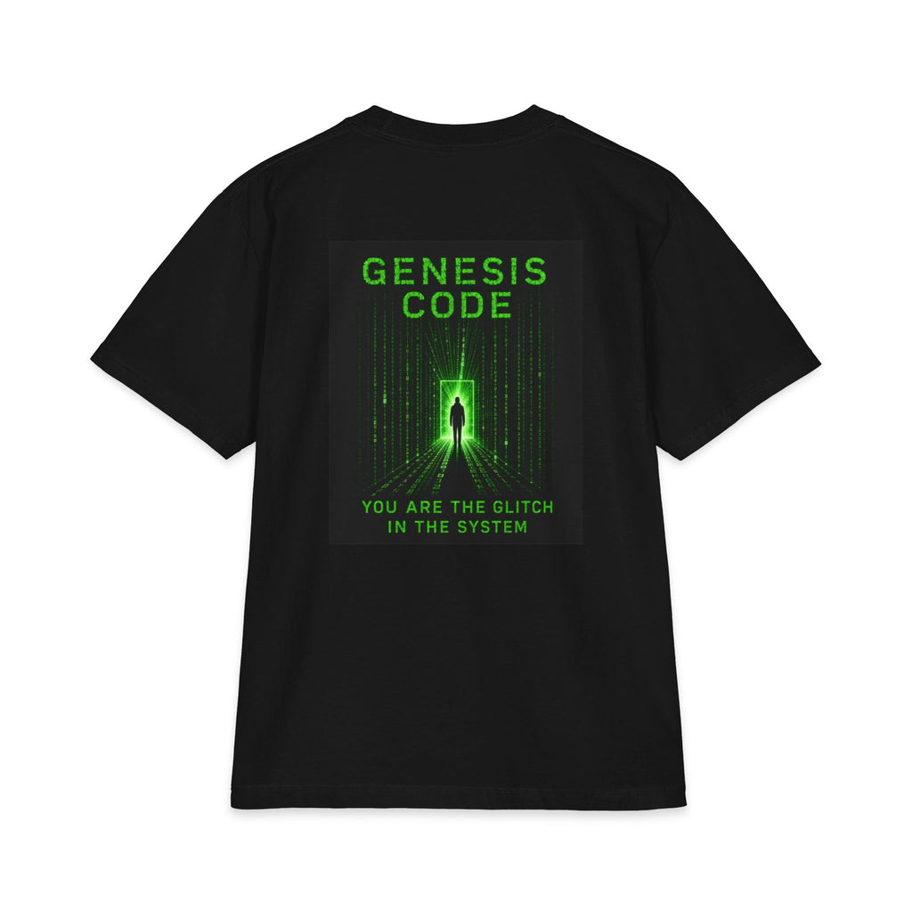 Genesis Code Tee — "You Are the Glitch in the System" Neon Sci‑Fi T-Shirt