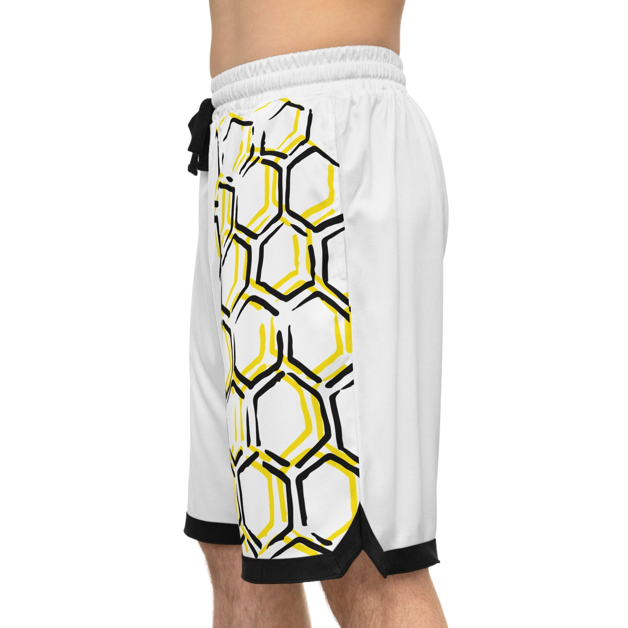 Genesis Code Hive Mind Basketball Shorts – Hex Pattern Athletic Rib Shorts