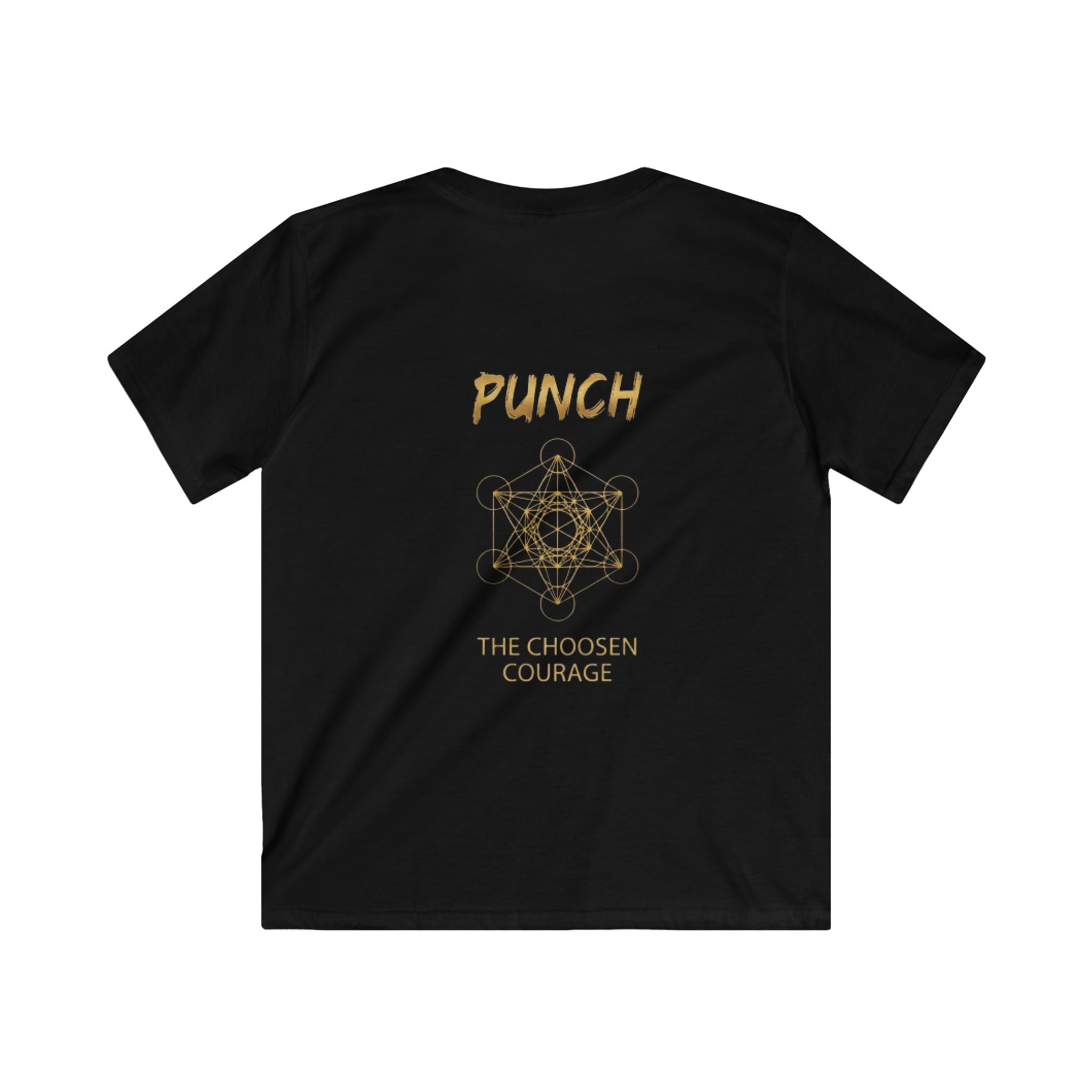 Kids Tee — 'Punch' Boxing Monkey Graphic, "The Chosen Courage" Motivational Shirt