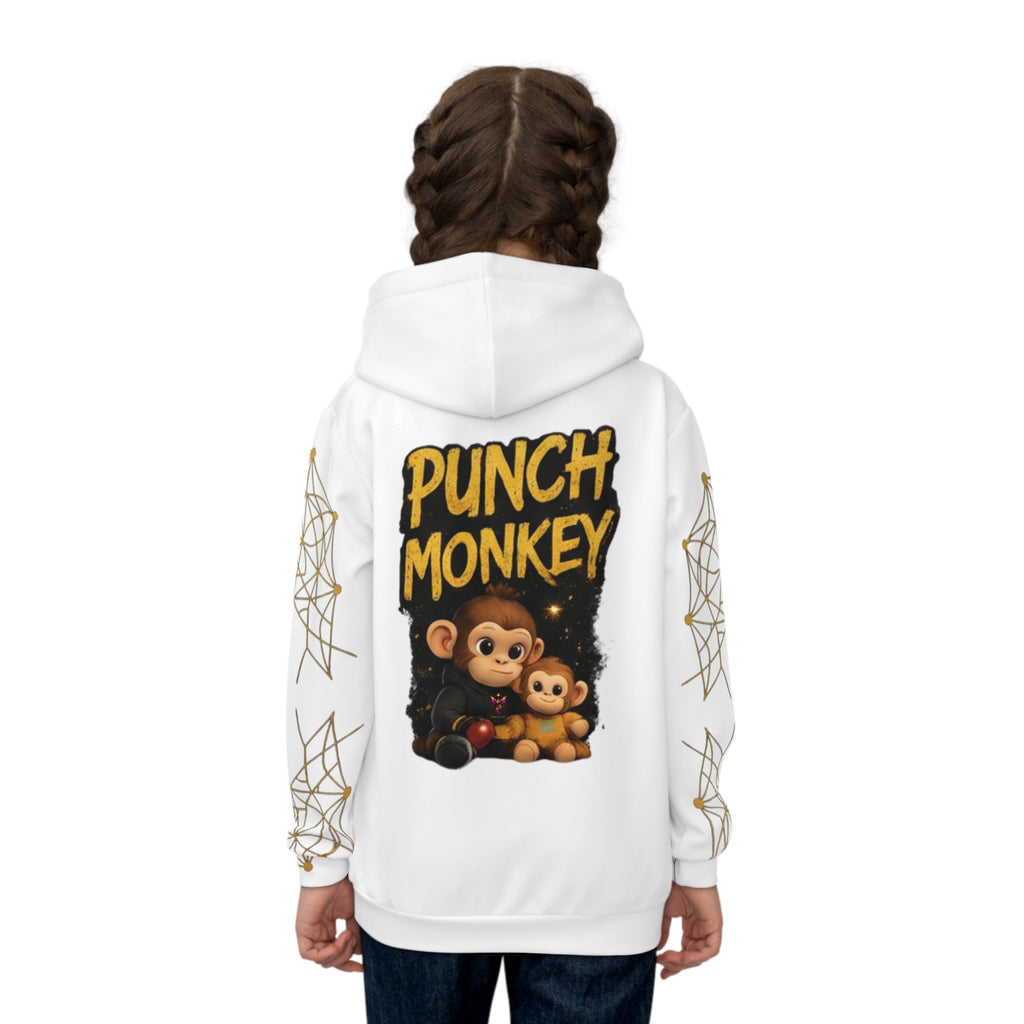 Punch Monkey Kids Hoodie — 'Punch: The Chosen Courage' Cute Monkey Graphic Pullover for Children