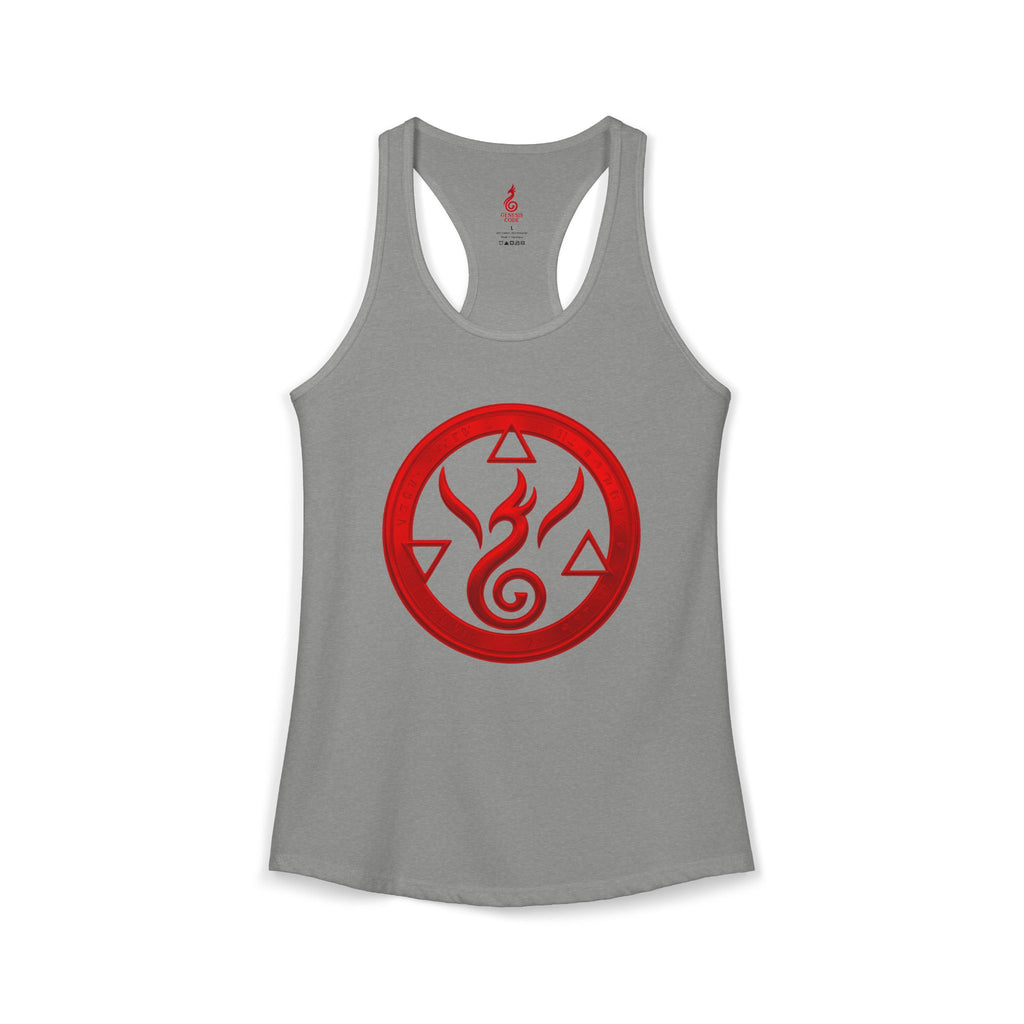 Genesis Code Tank Top (WOMEN'S) - Red Origin Seal Graphic