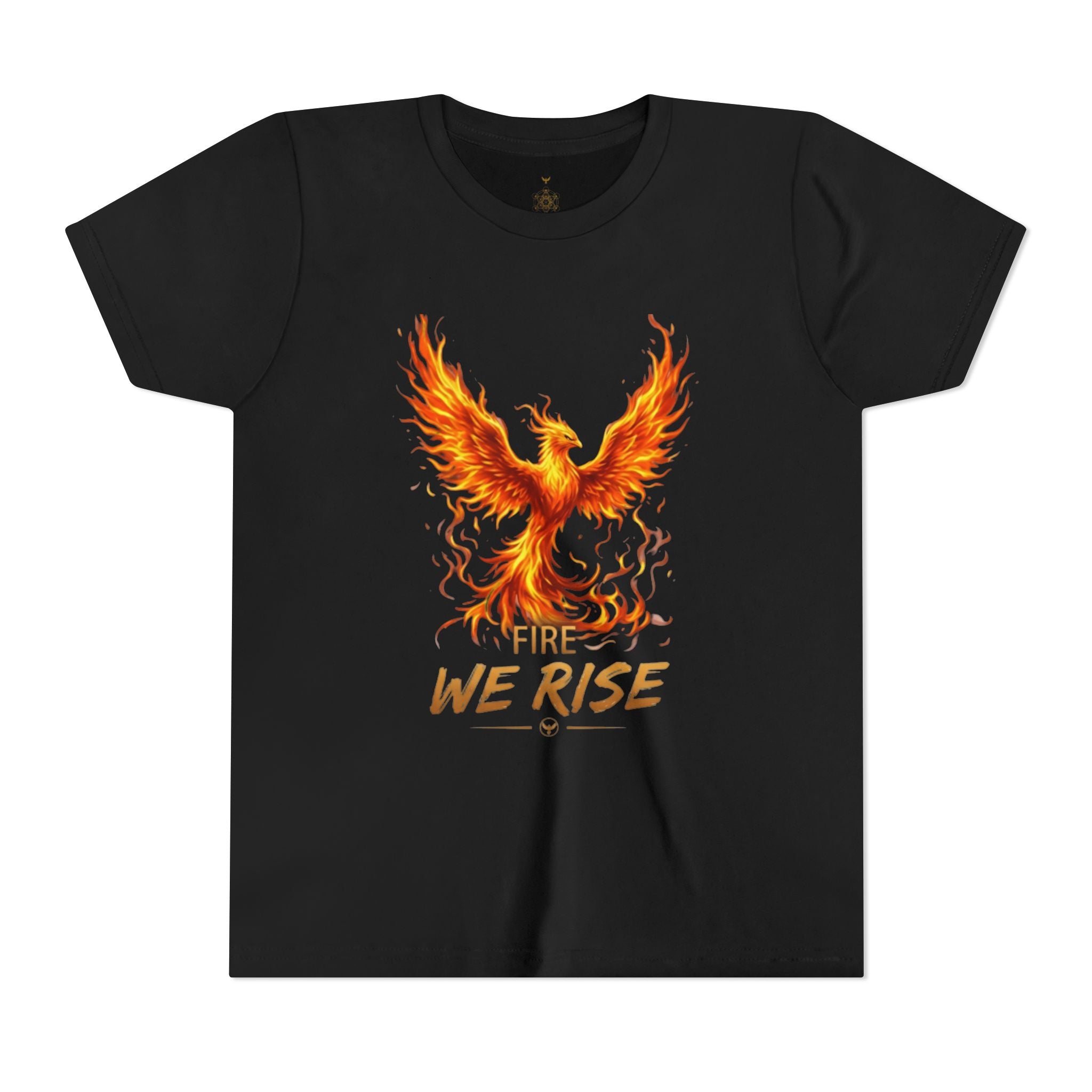 Youth Phoenix Tee — "Fire We Rise" Inspirational Kids T-Shirt
