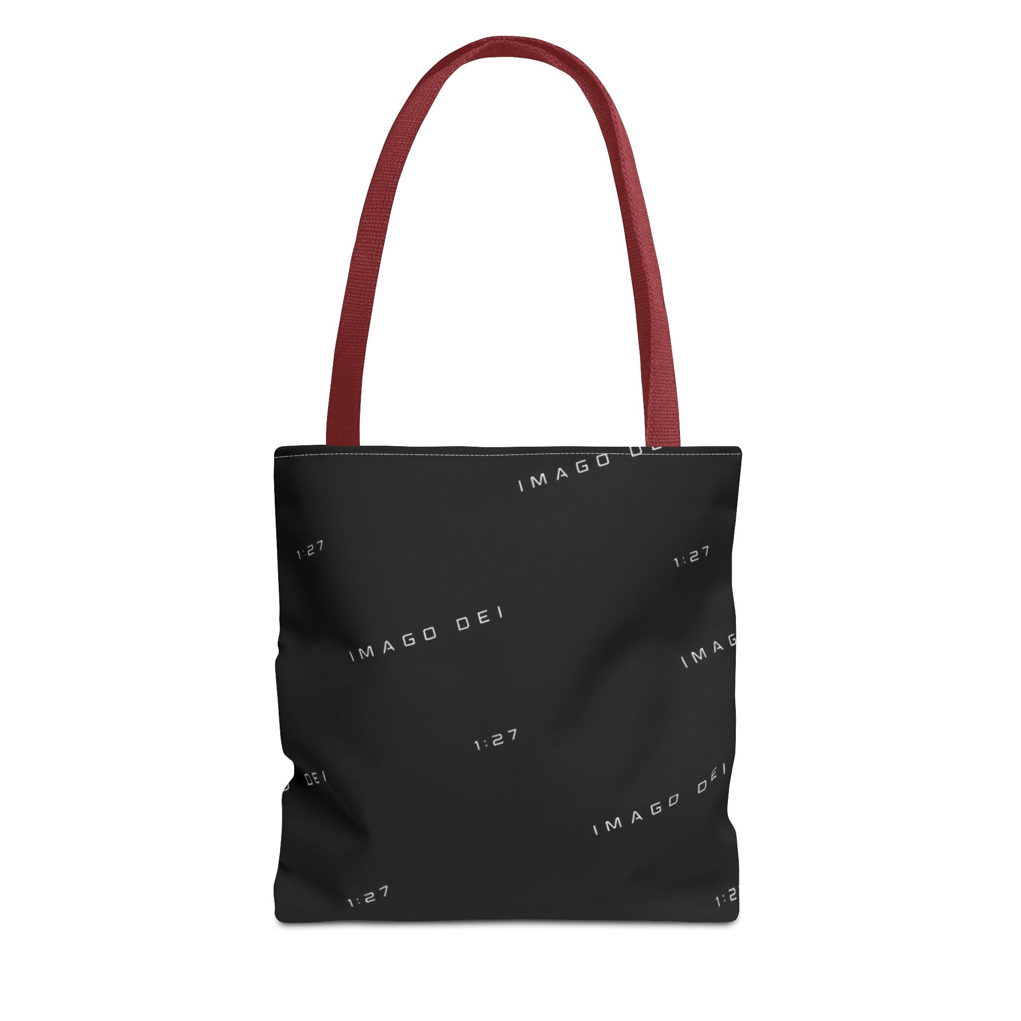 IMAGO DEI Black Tote Bag -Minimalist Faith-Inspired Canvas Carryall (Freedom Collection)