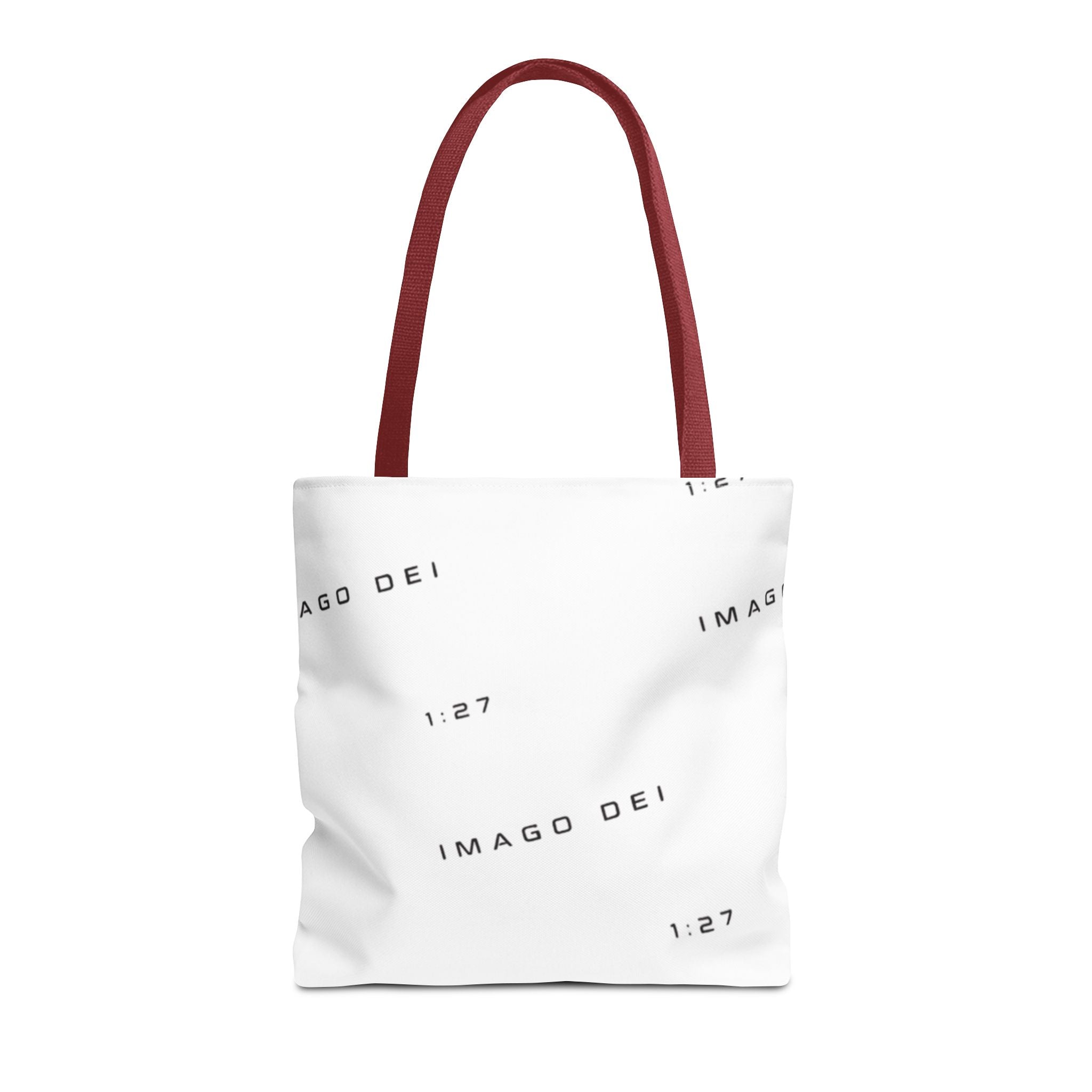 Imago Dei Accesories White Tote Bag — Minimalist Faith-Inspired Canvas Carryall