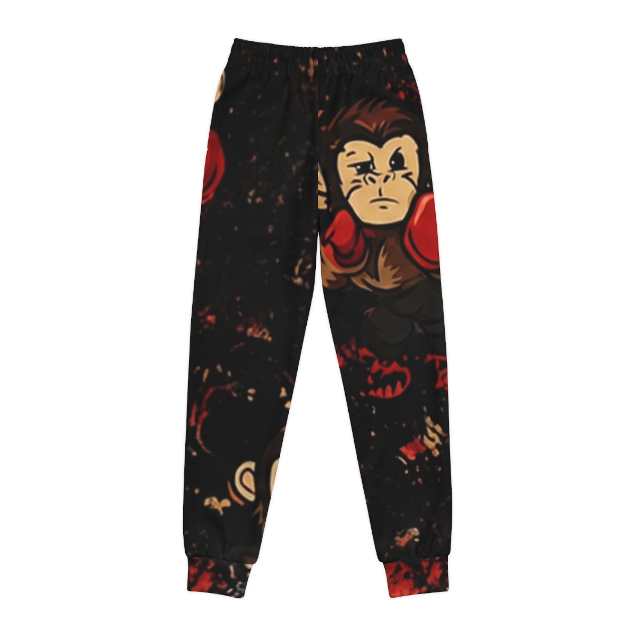 'Punch Monkey' Boxer Youth Joggers – Kids All-Over-Print Athletic Pants