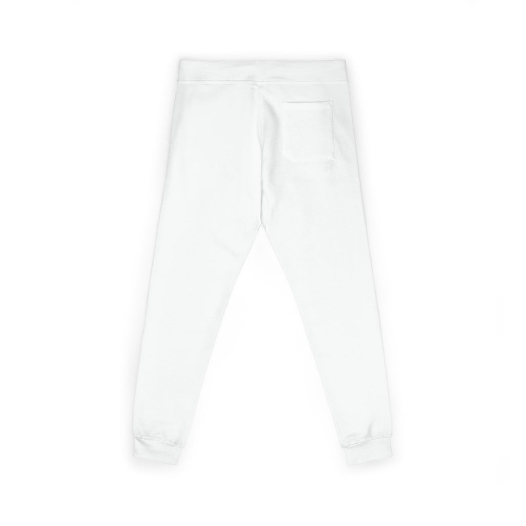 Embroidered IMAGO DEI Fleece Sweatpants — Cozy White Joggers (Freedom Collection)