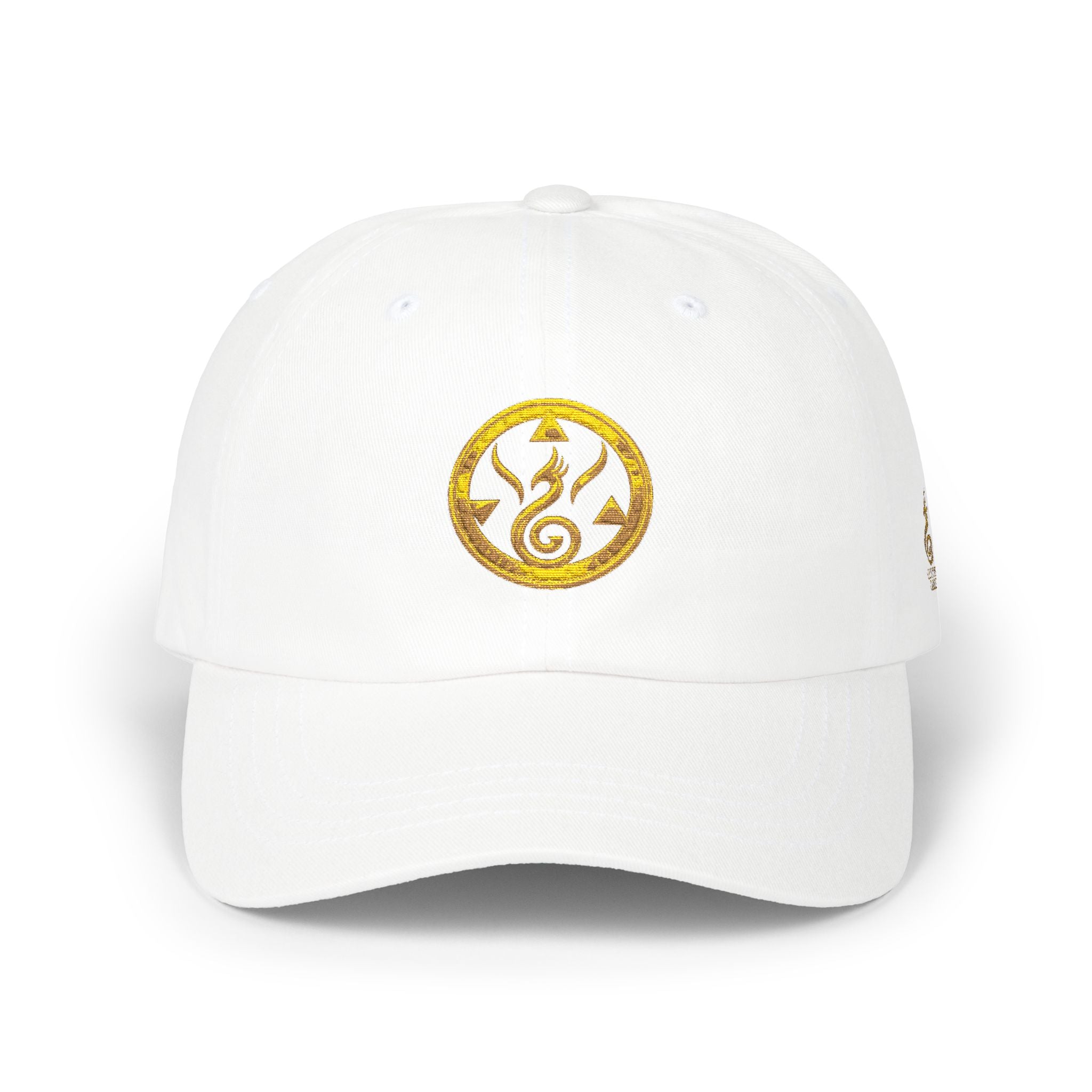 Classic Dad Cap — Embroidered Genesis Code Origin Gold Crest Baseball Hat