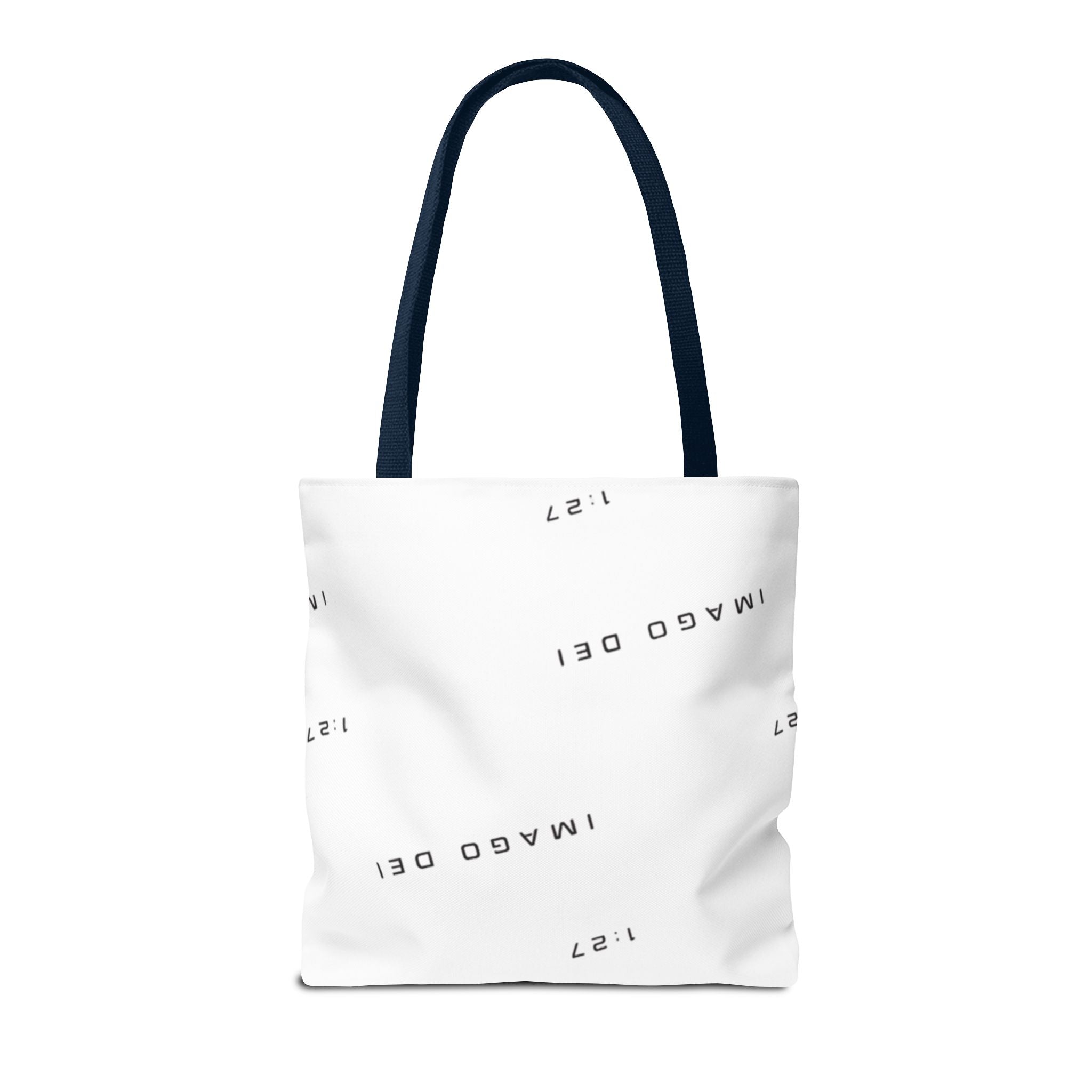 Imago Dei Accesories White Tote Bag — Minimalist Faith-Inspired Canvas Carryall