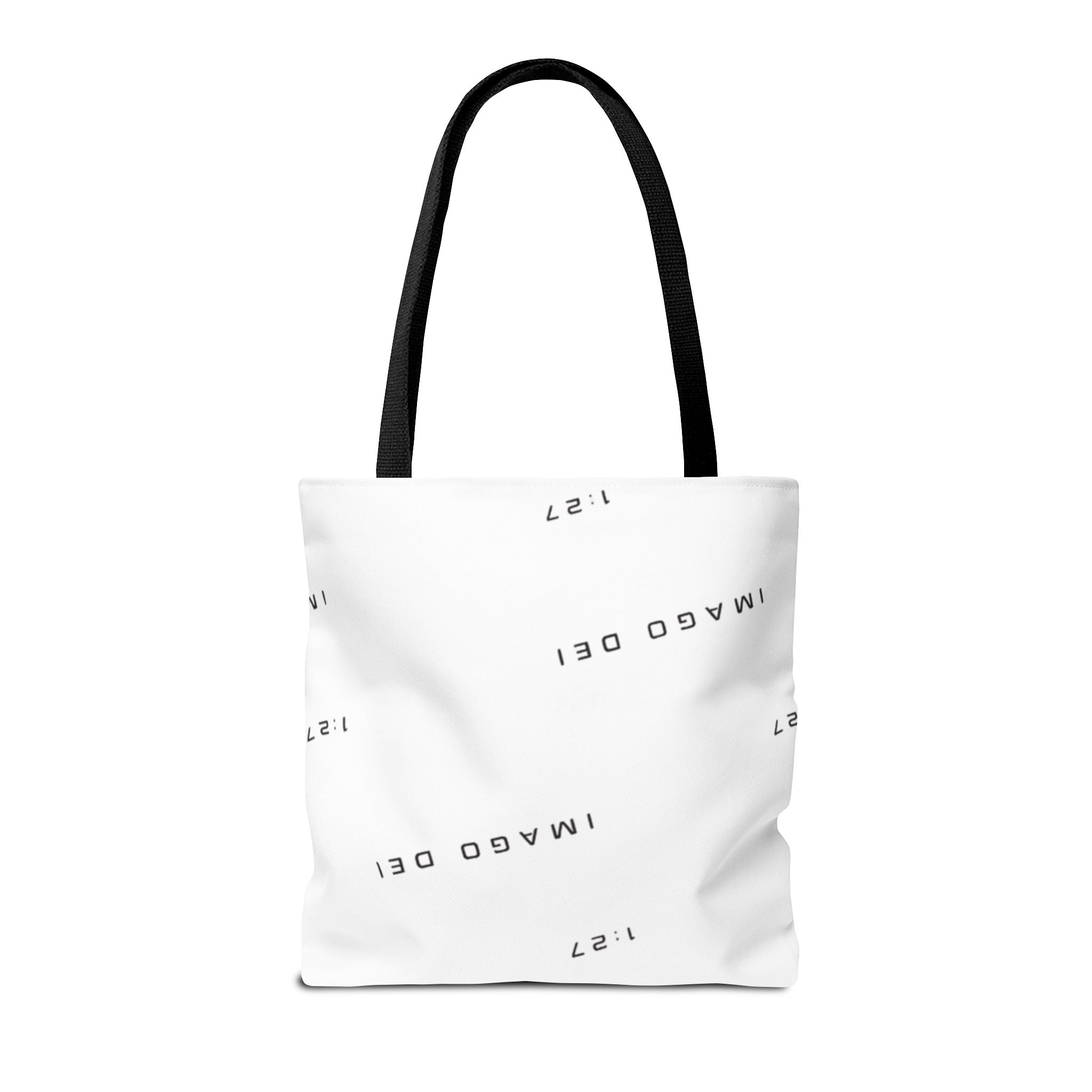 Imago Dei Accesories White Tote Bag — Minimalist Faith-Inspired Canvas Carryall