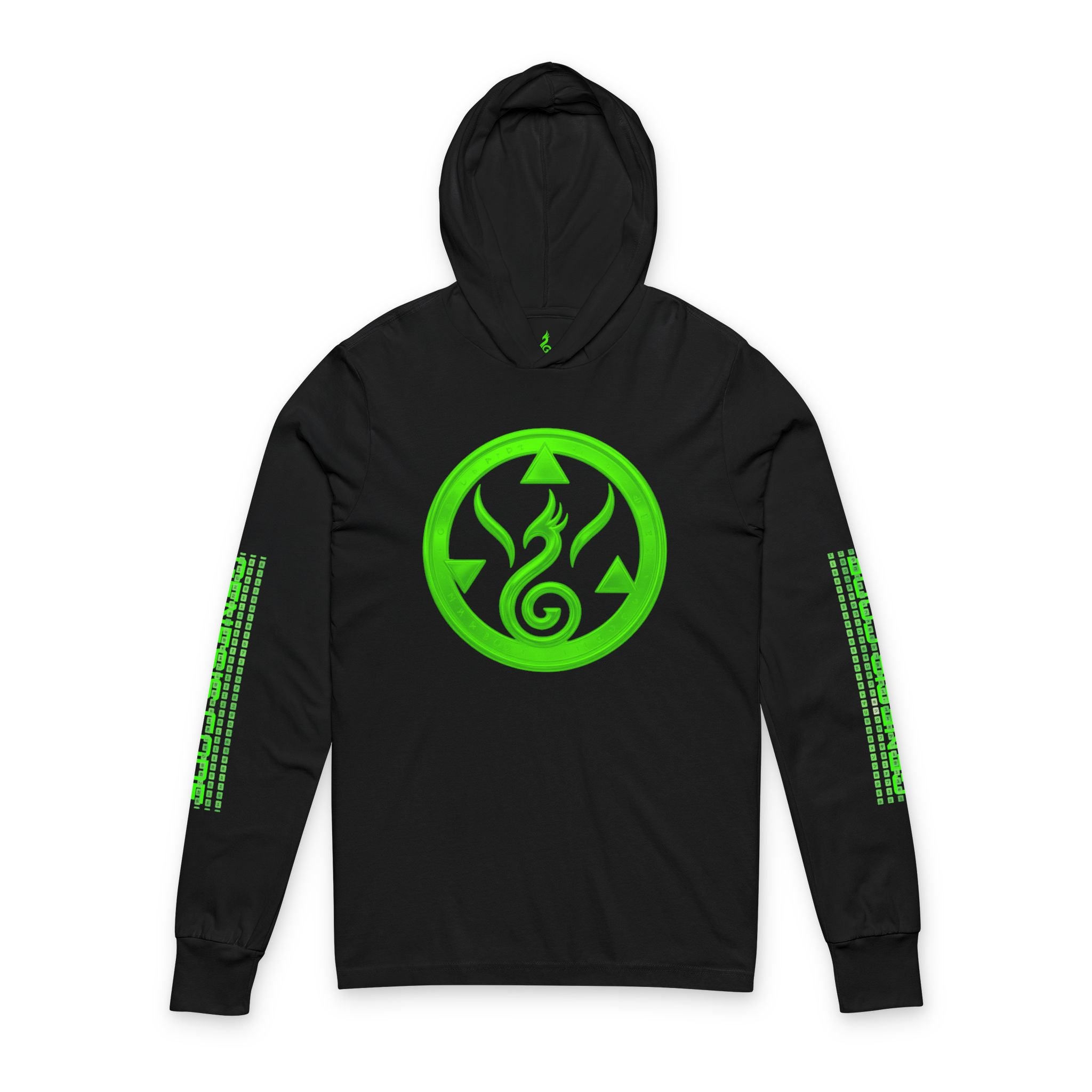 Genesis Code™ Matrix Hoodie – Black & Lime Green