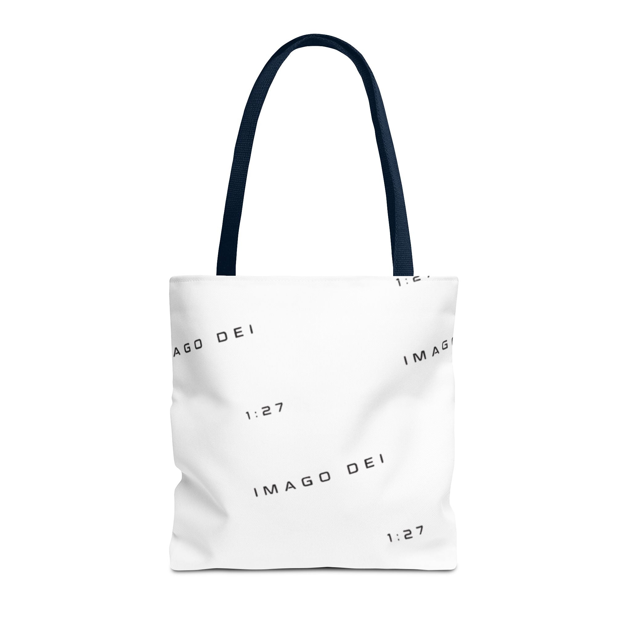 Imago Dei Accesories White Tote Bag — Minimalist Faith-Inspired Canvas Carryall