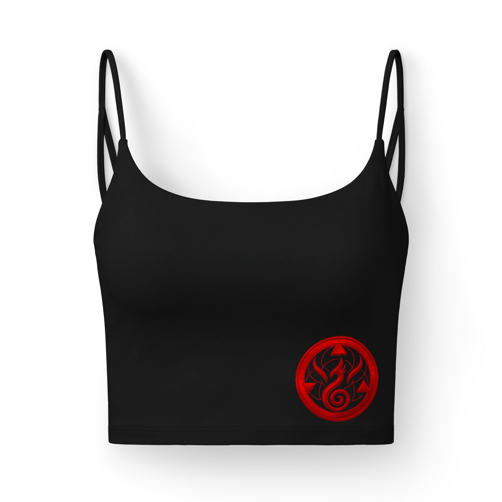 Luxe Women's Bra — Red Origin GENESIS CODE' Back Text