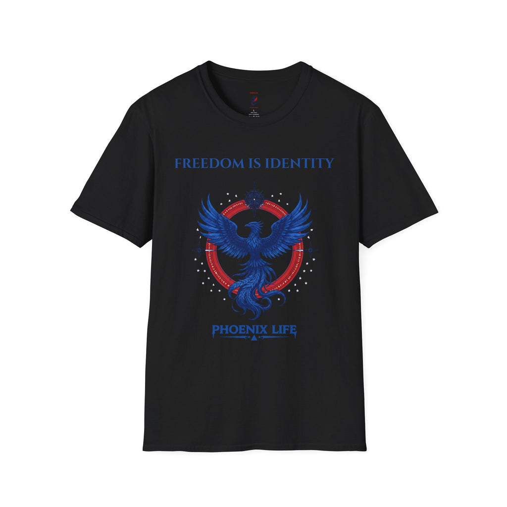 Freedom Is Identity Phoenix Life T-Shirt — Lightweight Phoenix Compass Tee