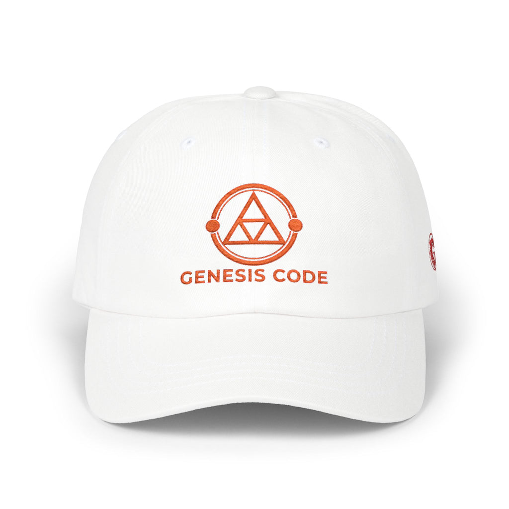 Genesis Code Halo (WHITE) - Red Embroidered Dad Cap