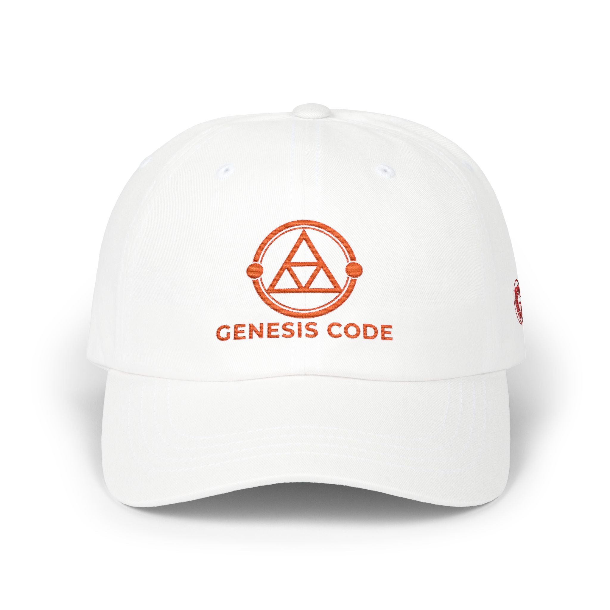 Genesis Code Halo (WHITE) - Red Embroidered Dad Cap