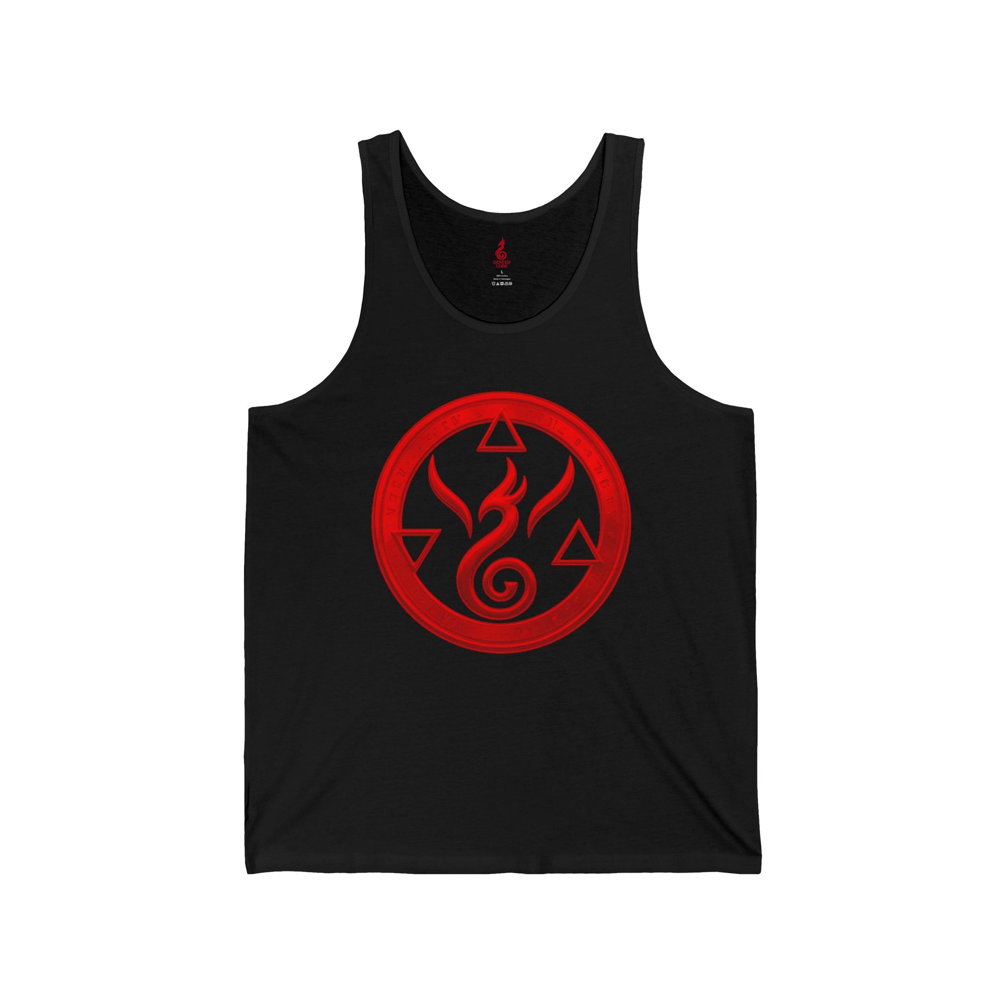 Genesis Code Tank Top (MEN'S) - Red Origin Seal Graphic