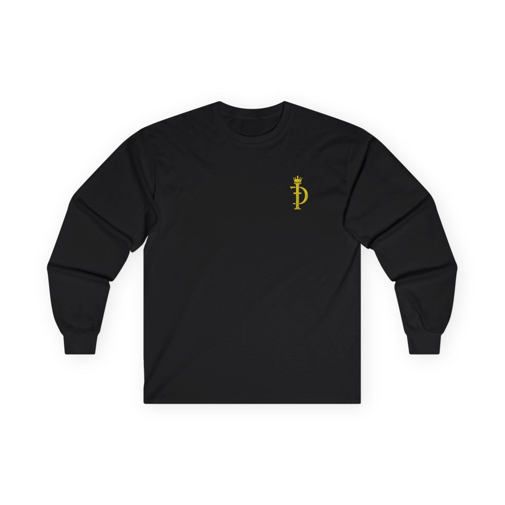 Long Sleeve Tee — Imago Dei Gold Crest Back "Image of God" print