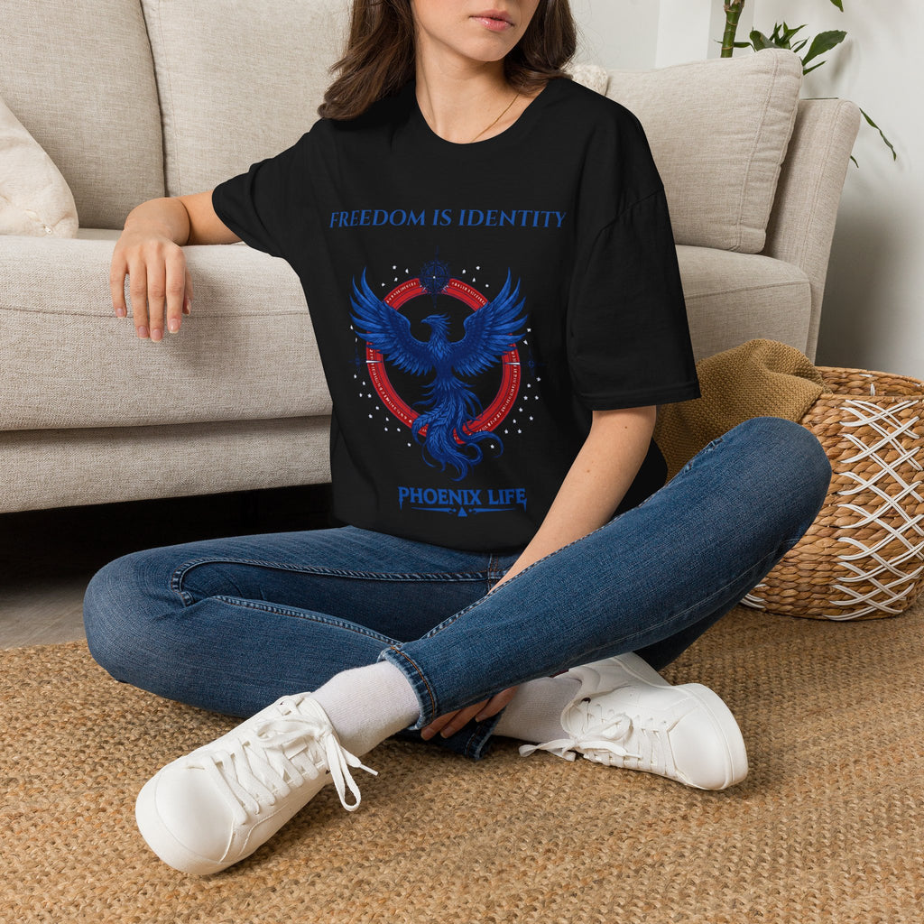 Freedom Is Identity Phoenix Life T-Shirt — Lightweight Phoenix Compass Tee