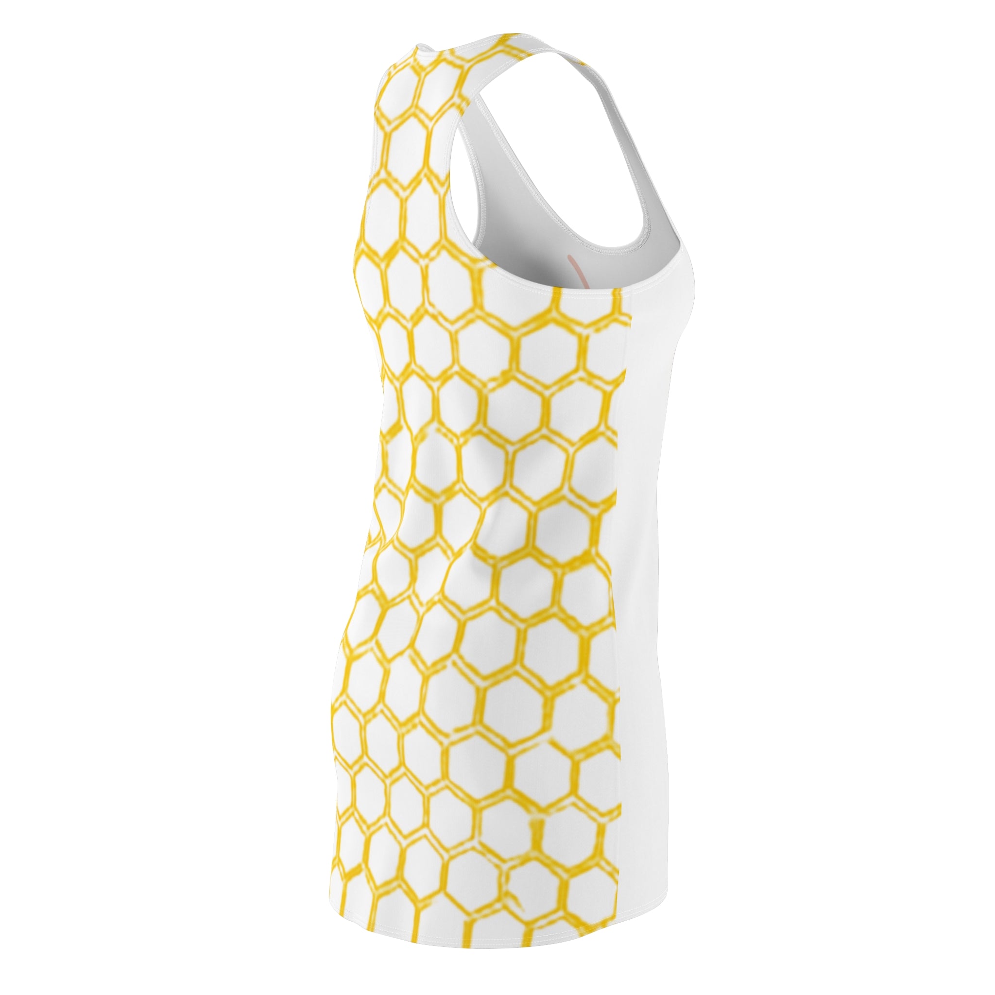 Genesis Code "HIVE" Racerback Dress — Honeycomb Print Sundress