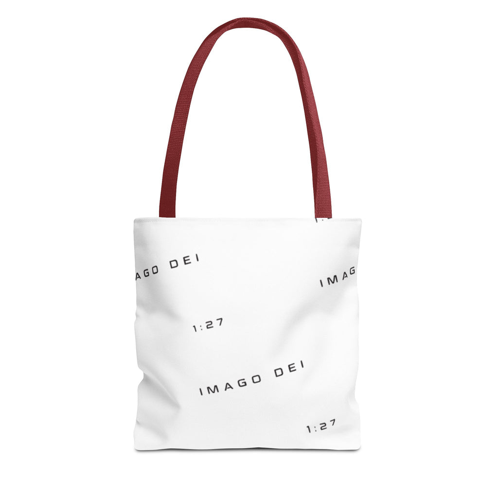 Imago Dei Accesories White Tote Bag — Minimalist Faith-Inspired Canvas Carryall