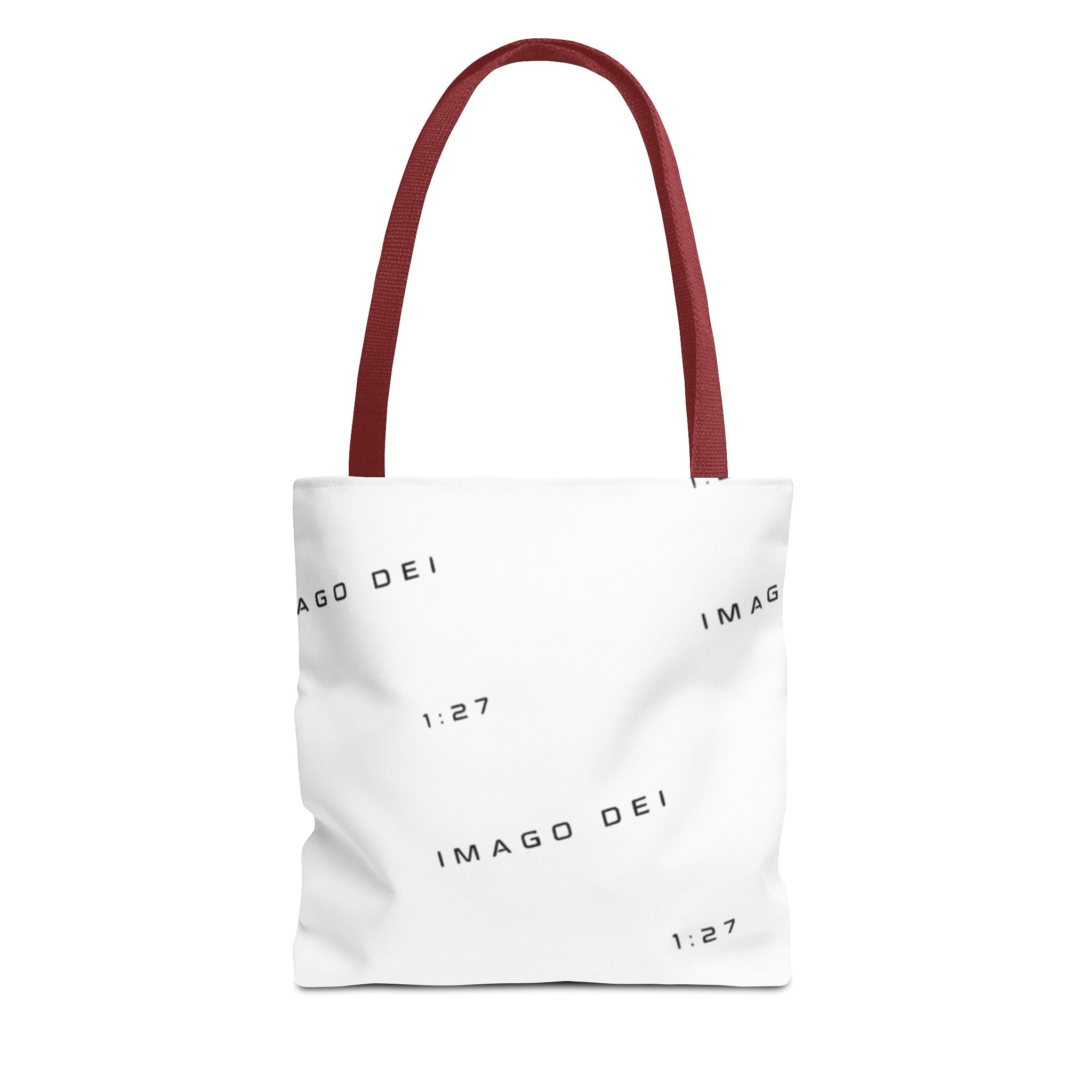 Imago Dei Accesories White Tote Bag — Minimalist Faith-Inspired Canvas Carryall
