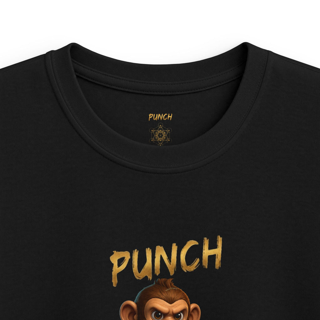 Kids Tee — 'Punch' Boxing Monkey Graphic, "The Chosen Courage" Motivational Shirt