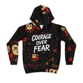 'Punch Monkey' Kids' Hoodie — 'Courage Over Fear' All-Over Print