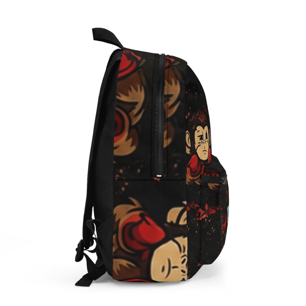 Courage Over Fear Backpack — Motivational Monkey Print School Bag