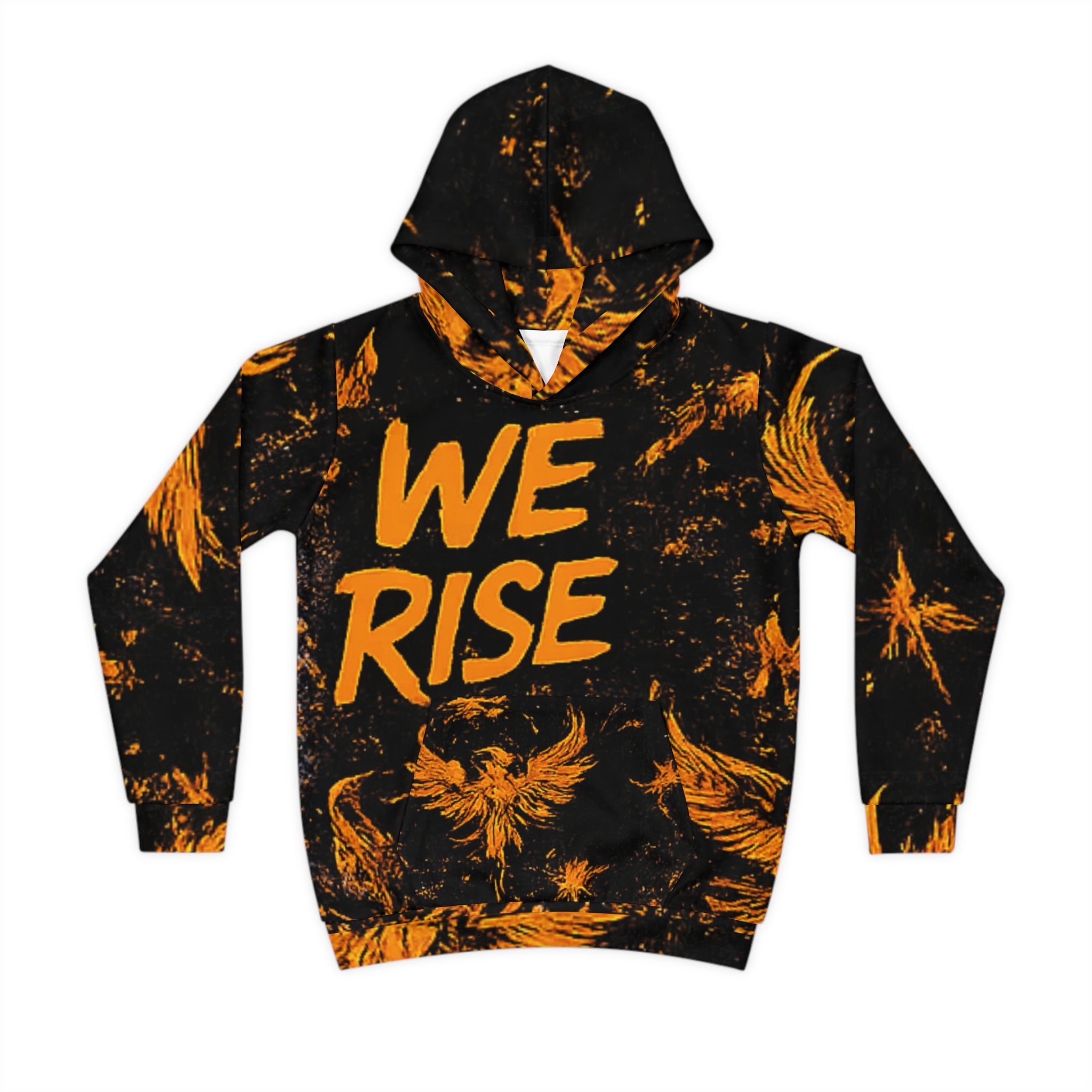 'We Rise' Phoenix Graphic - All-Over Print Kids Sweatshirt