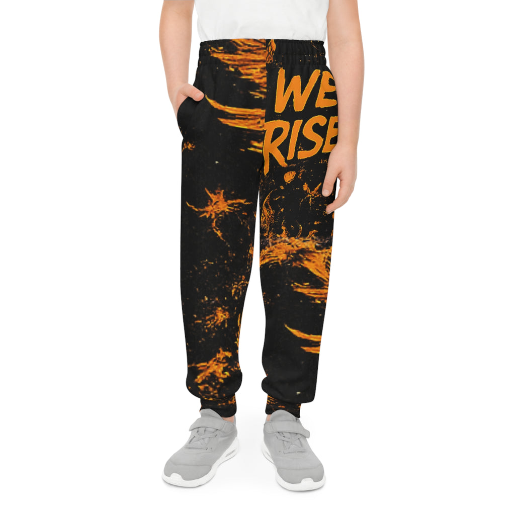 "We Rise" Phoenix Graphic - All-Over Print Youth Joggers
