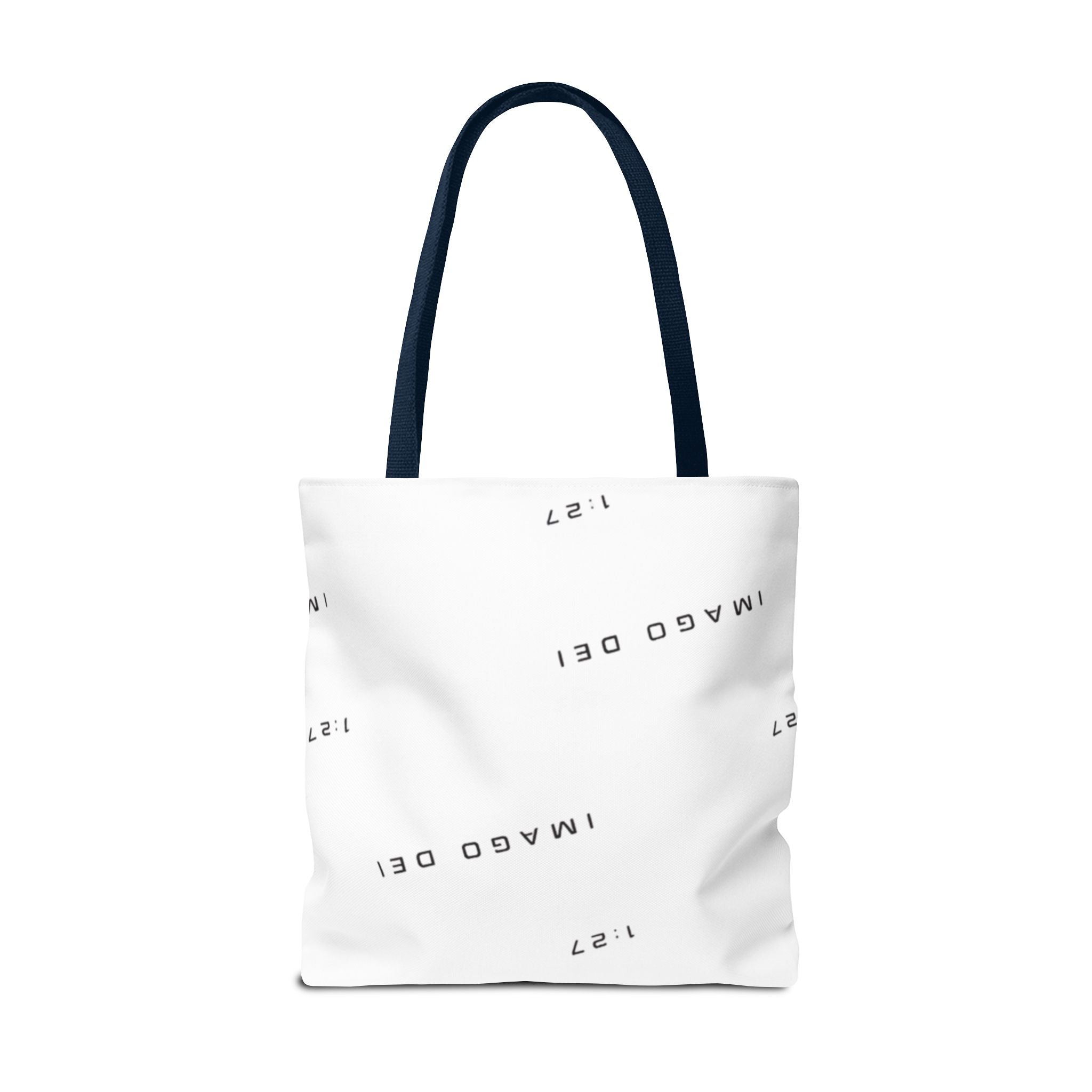 Imago Dei Accesories White Tote Bag — Minimalist Faith-Inspired Canvas Carryall