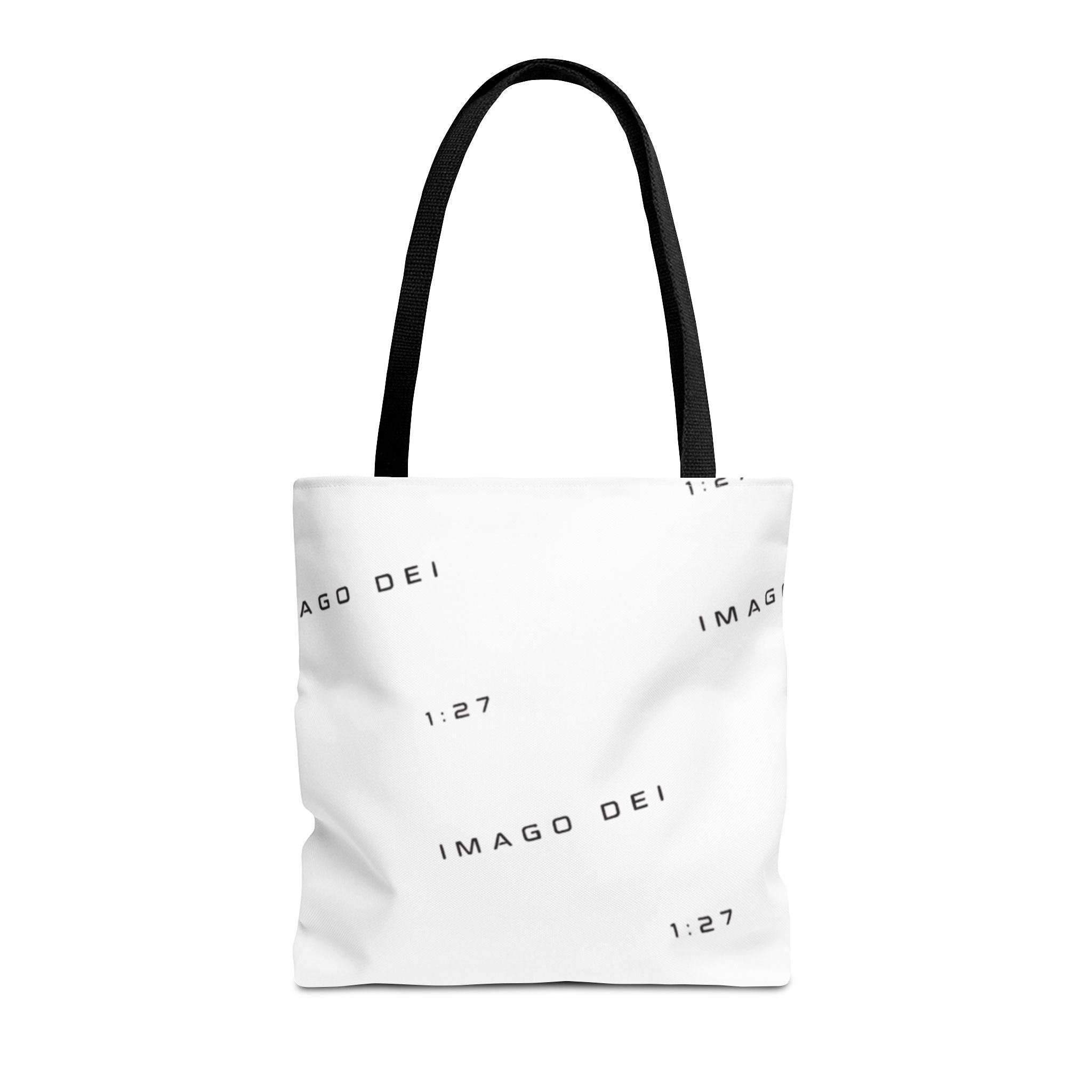 Imago Dei Accesories White Tote Bag — Minimalist Faith-Inspired Canvas Carryall